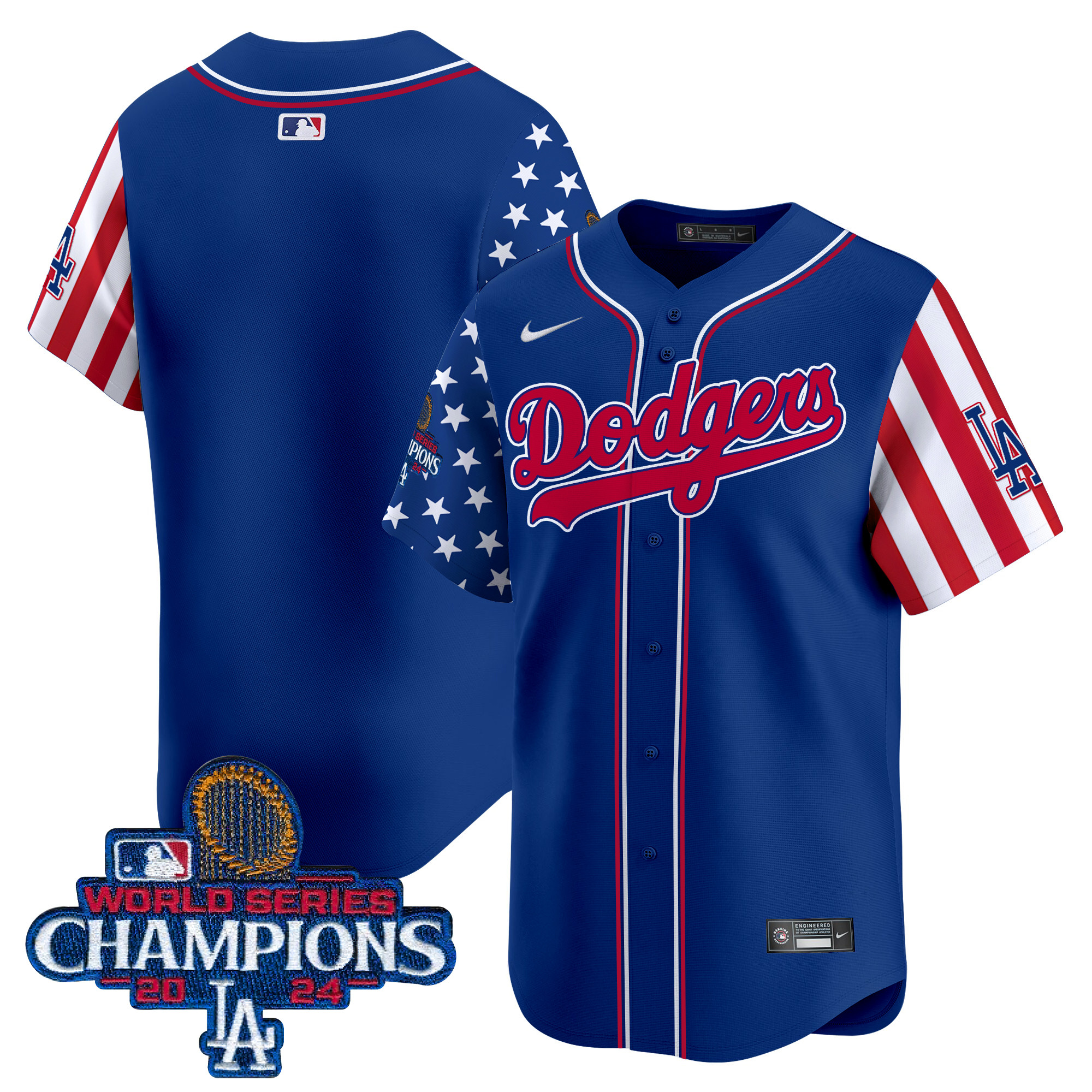 Men's Dodgers American Style 2024 World Series Champions Vapor Premier Limited Jersey - All Stitched