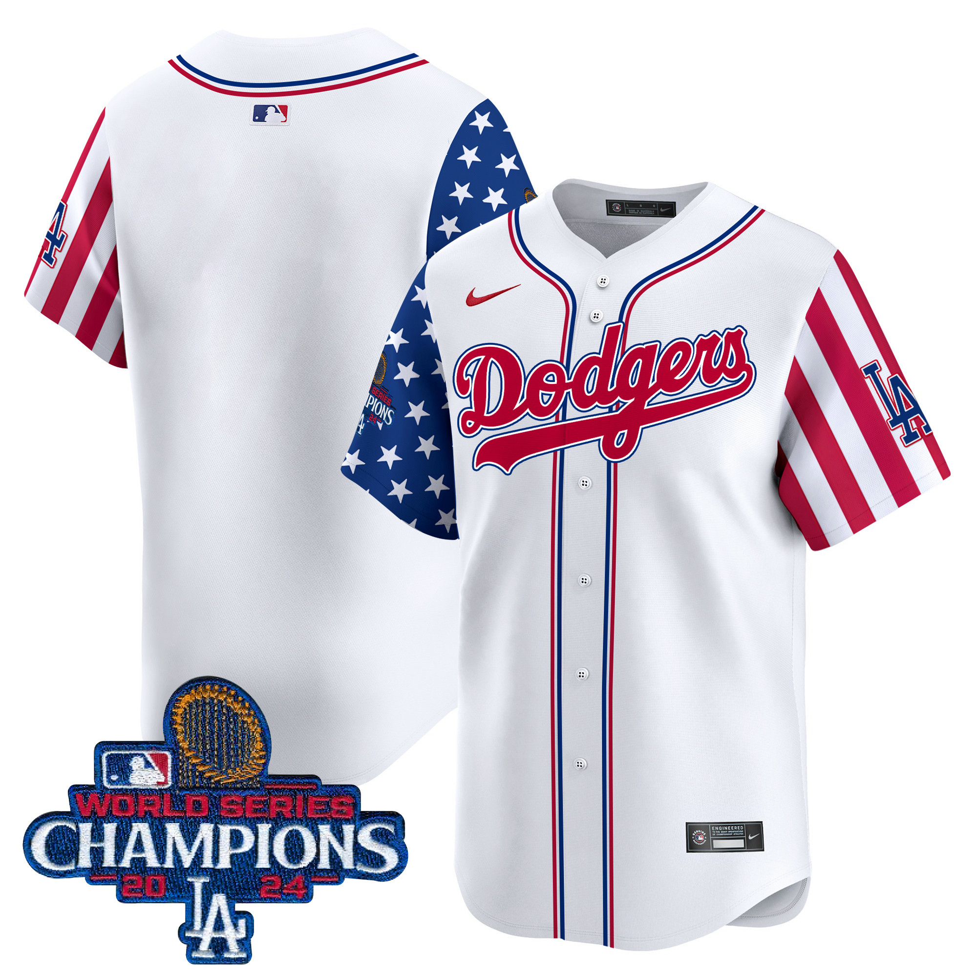 Men's Dodgers American Style 2024 World Series Champions Vapor Premier Limited Jersey - All Stitched