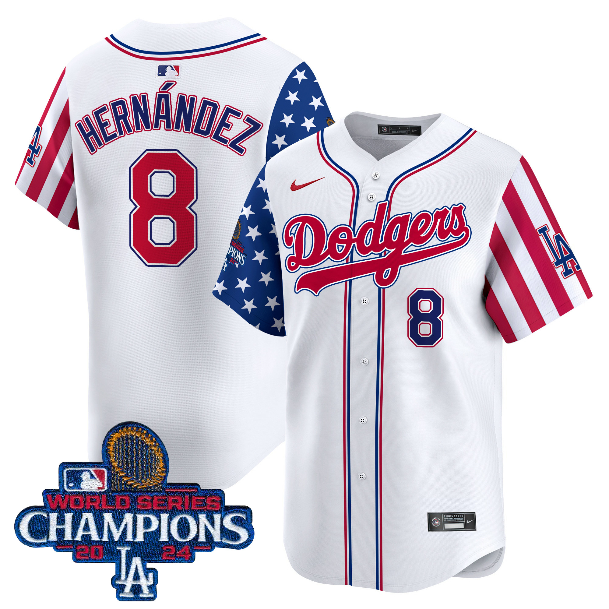 Men's Dodgers American Style 2024 World Series Champions Vapor Premier Limited Jersey - All Stitched