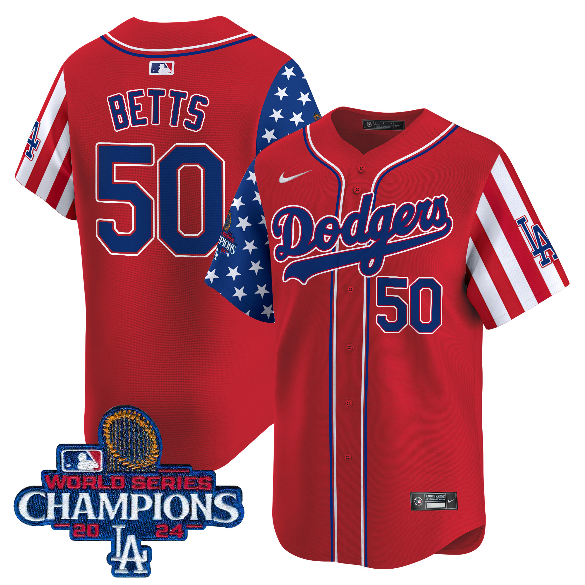 Men's Dodgers American Style 2024 World Series Champions Vapor Premier Limited Jersey - All Stitched