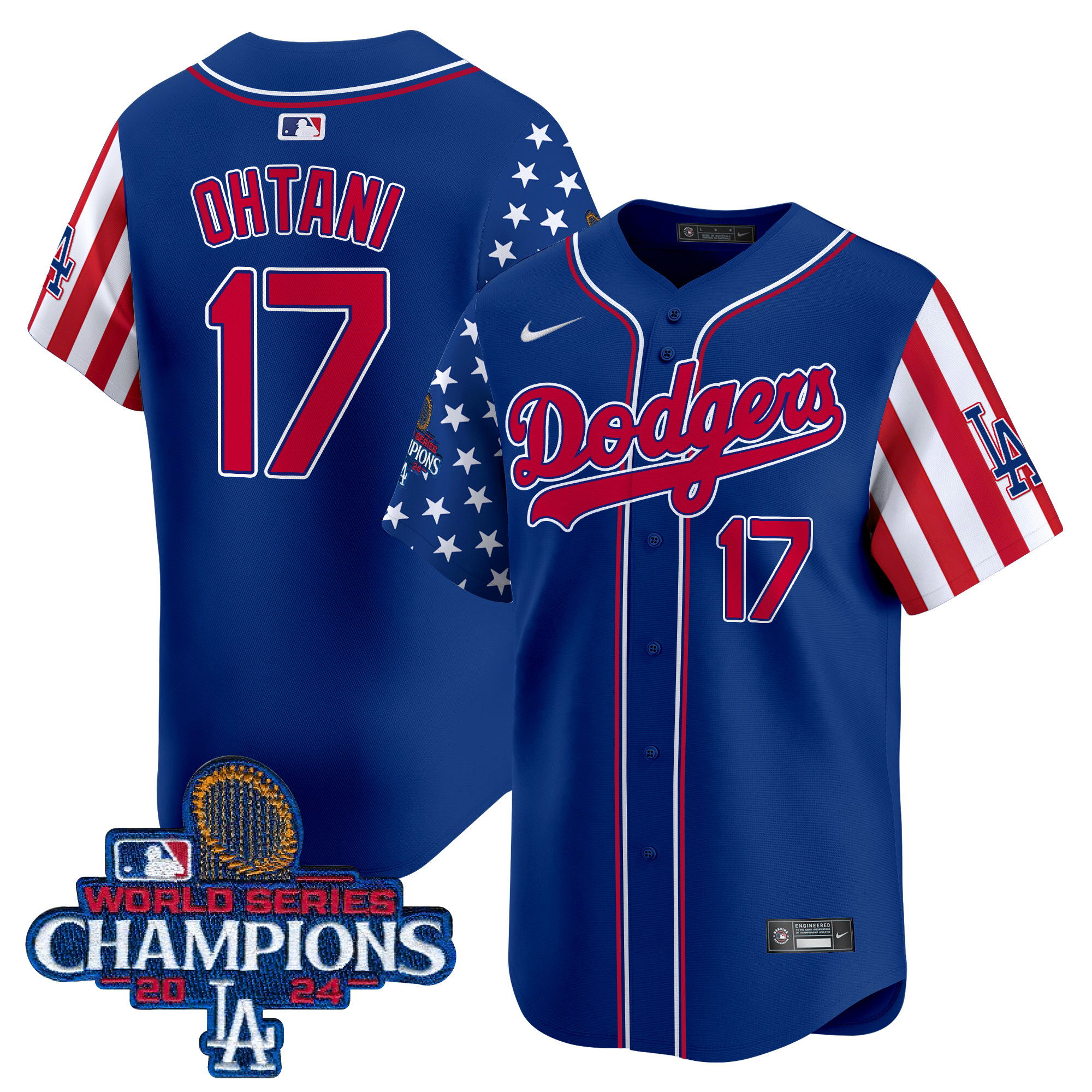 Men's Dodgers American Style 2024 World Series Champions Vapor Premier Limited Jersey - All Stitched