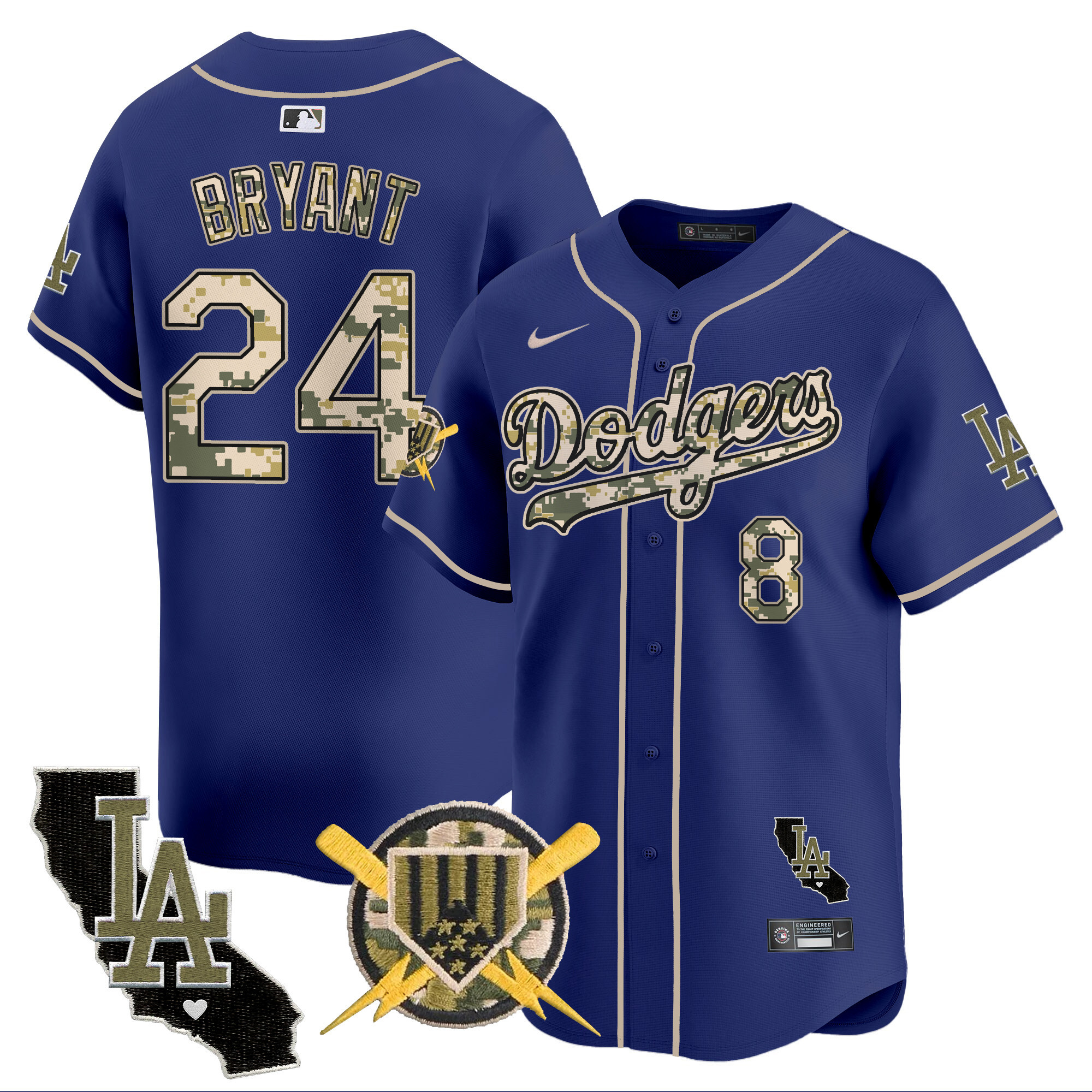 Men's Dodgers Armed Forces Day Vapor Premier Limited Jersey - All Stitched