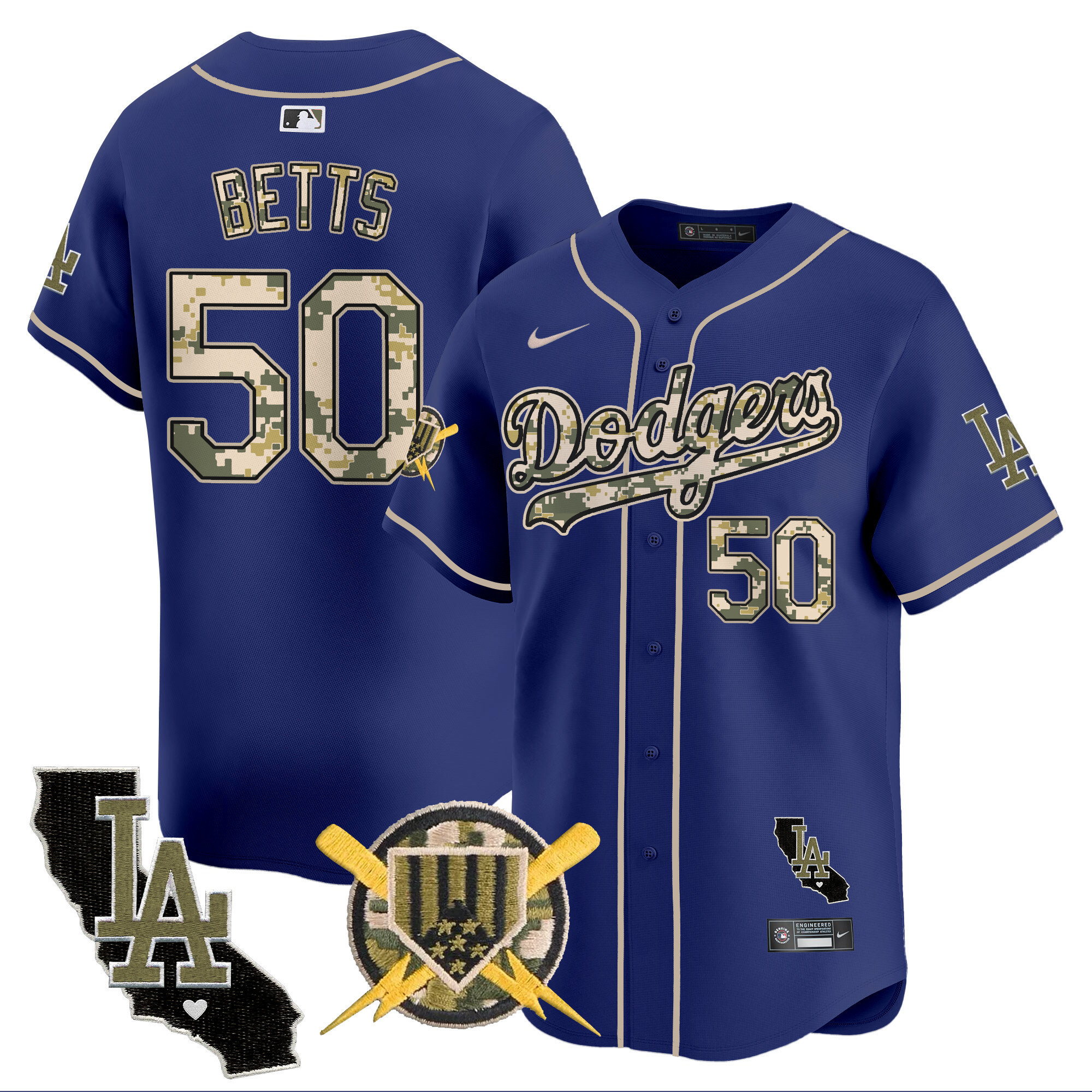 Men's Dodgers Armed Forces Day Vapor Premier Limited Jersey - All Stitched
