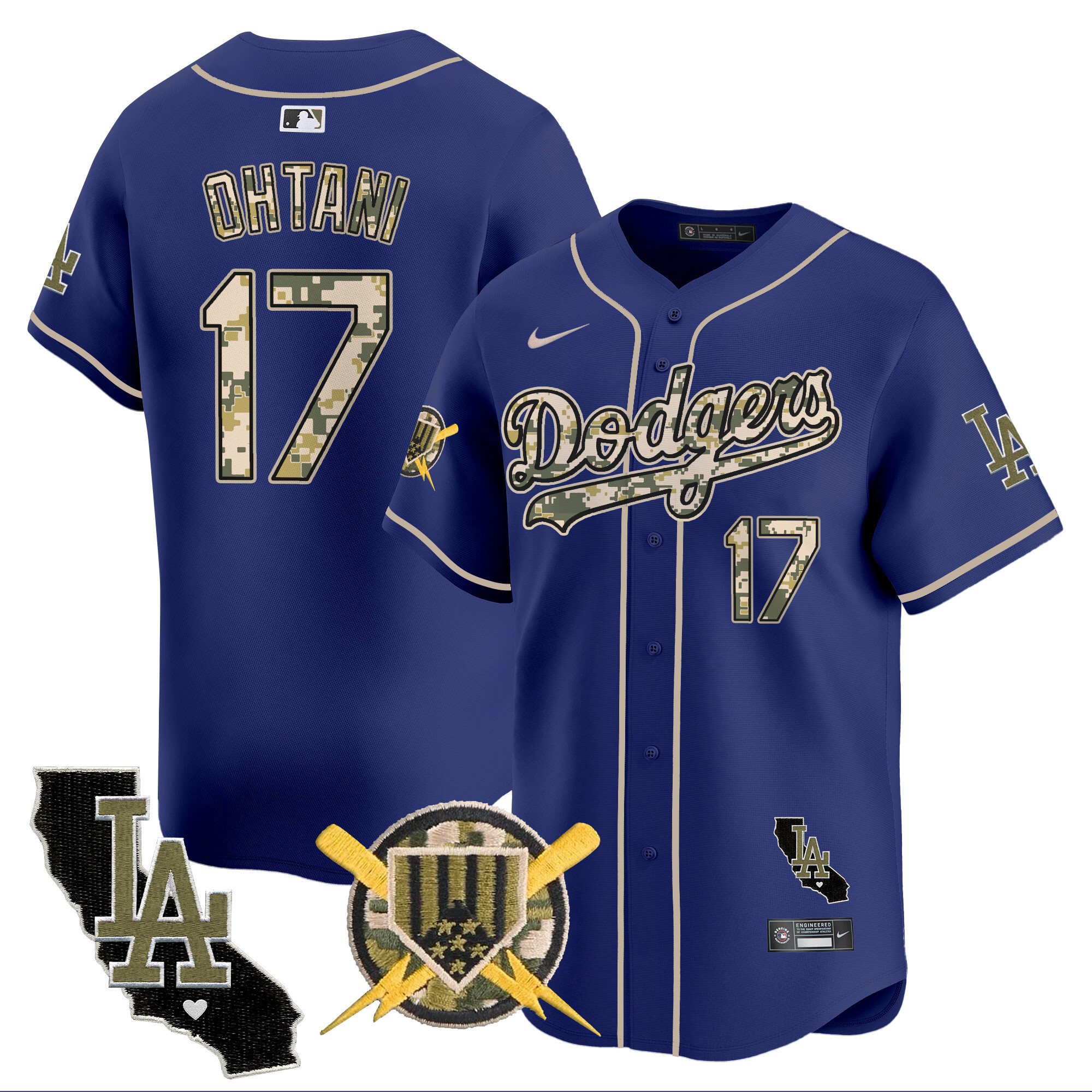 Men's Dodgers Armed Forces Day Vapor Premier Limited Jersey - All Stitched