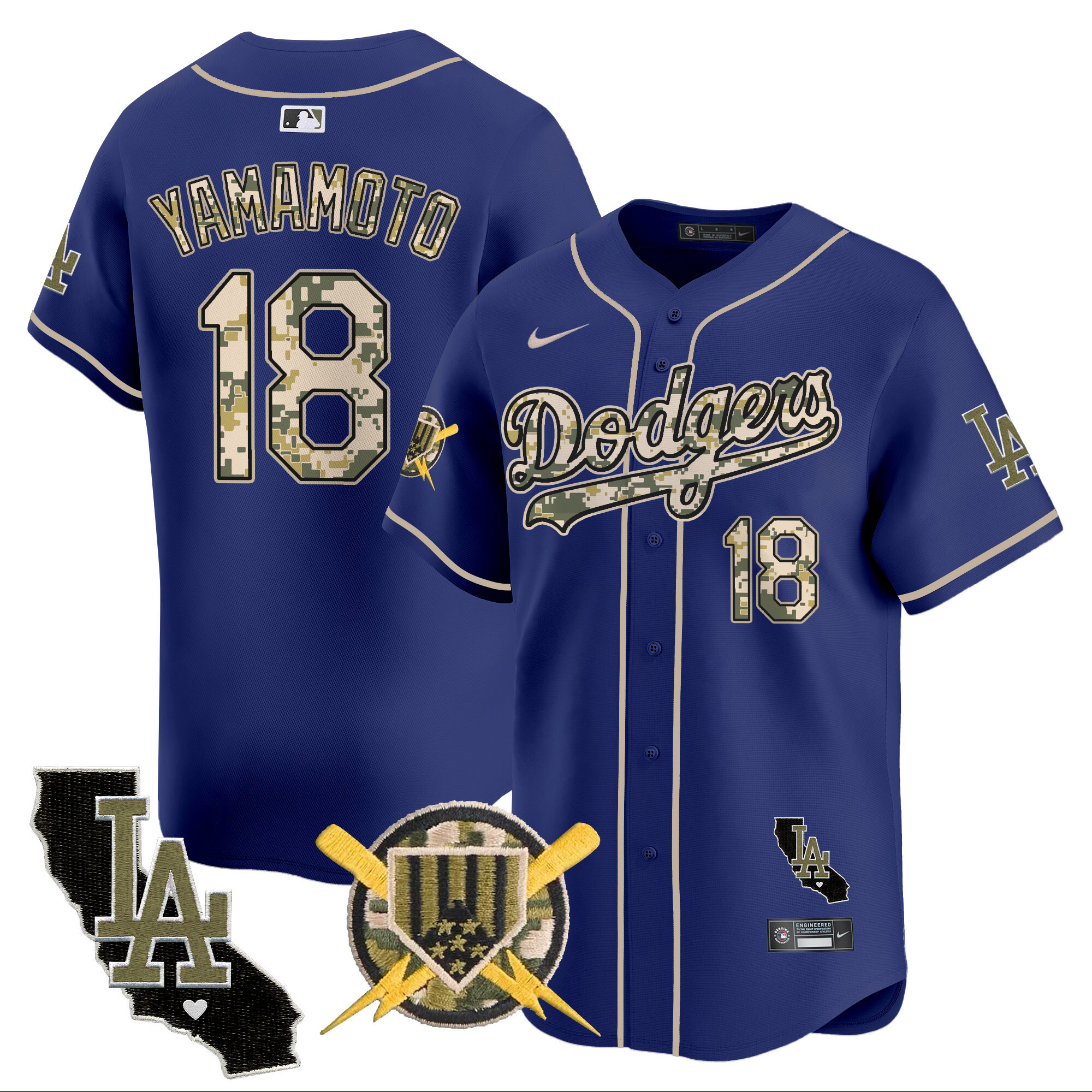 Men's Dodgers Armed Forces Day Vapor Premier Limited Jersey - All Stitched