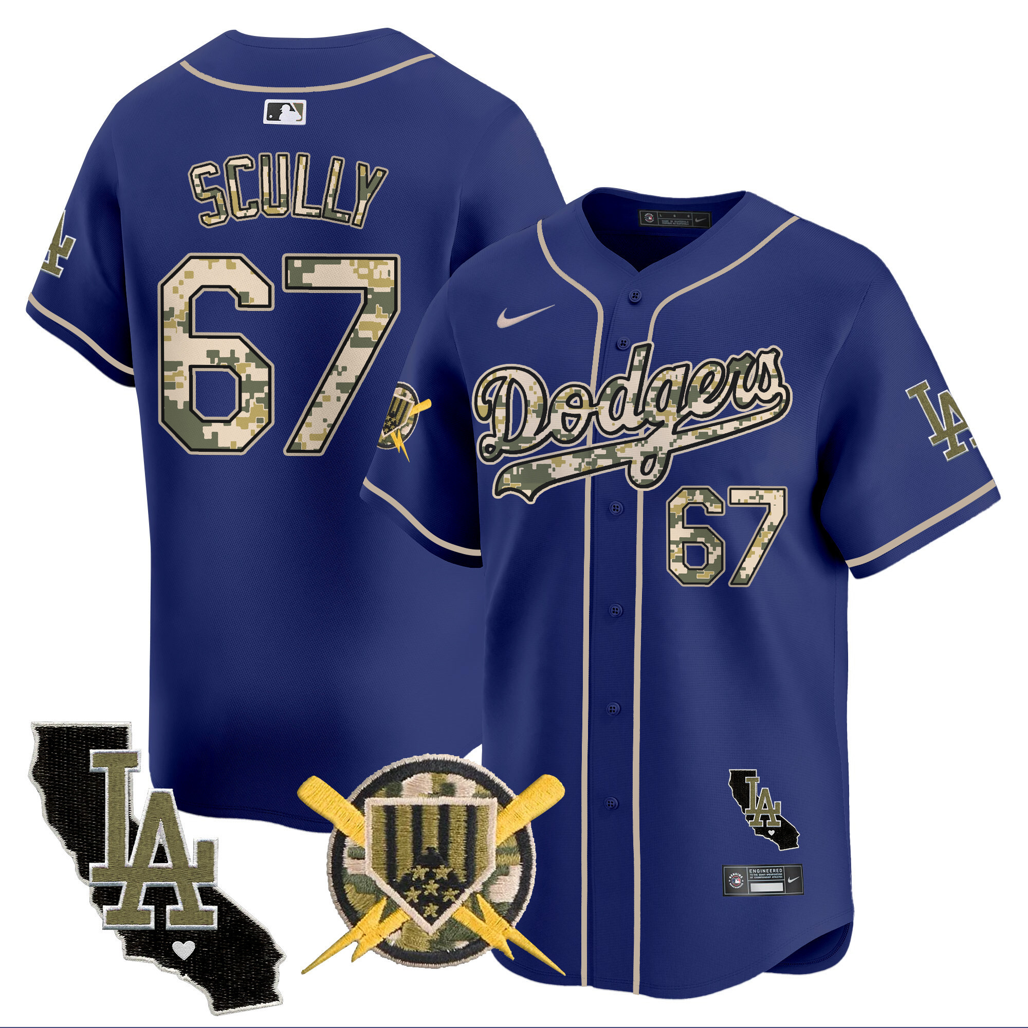 Men's Dodgers Armed Forces Day Vapor Premier Limited Jersey - All Stitched