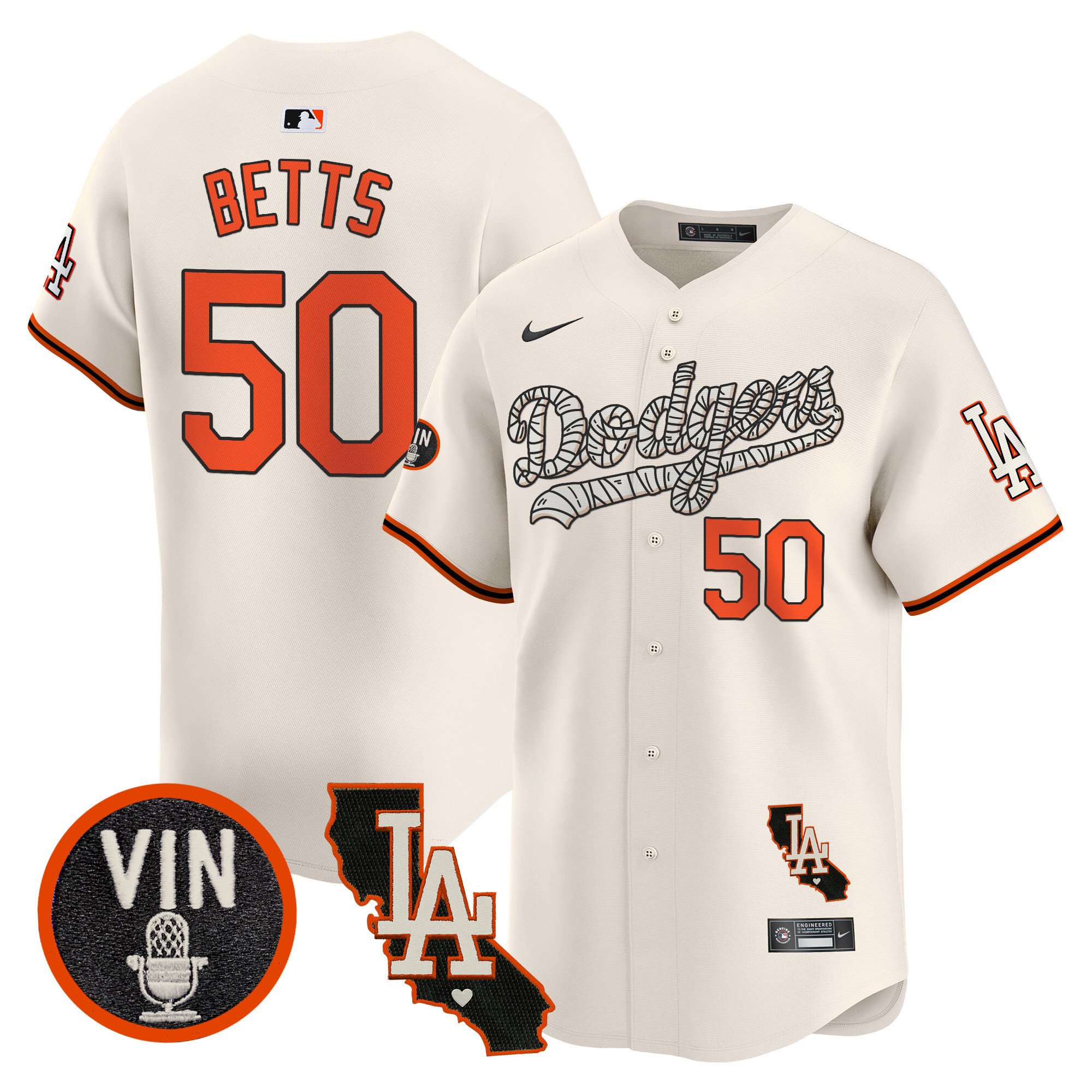 Men's Dodgers Halloween Vapor Premier Limited Jersey - All Stitched