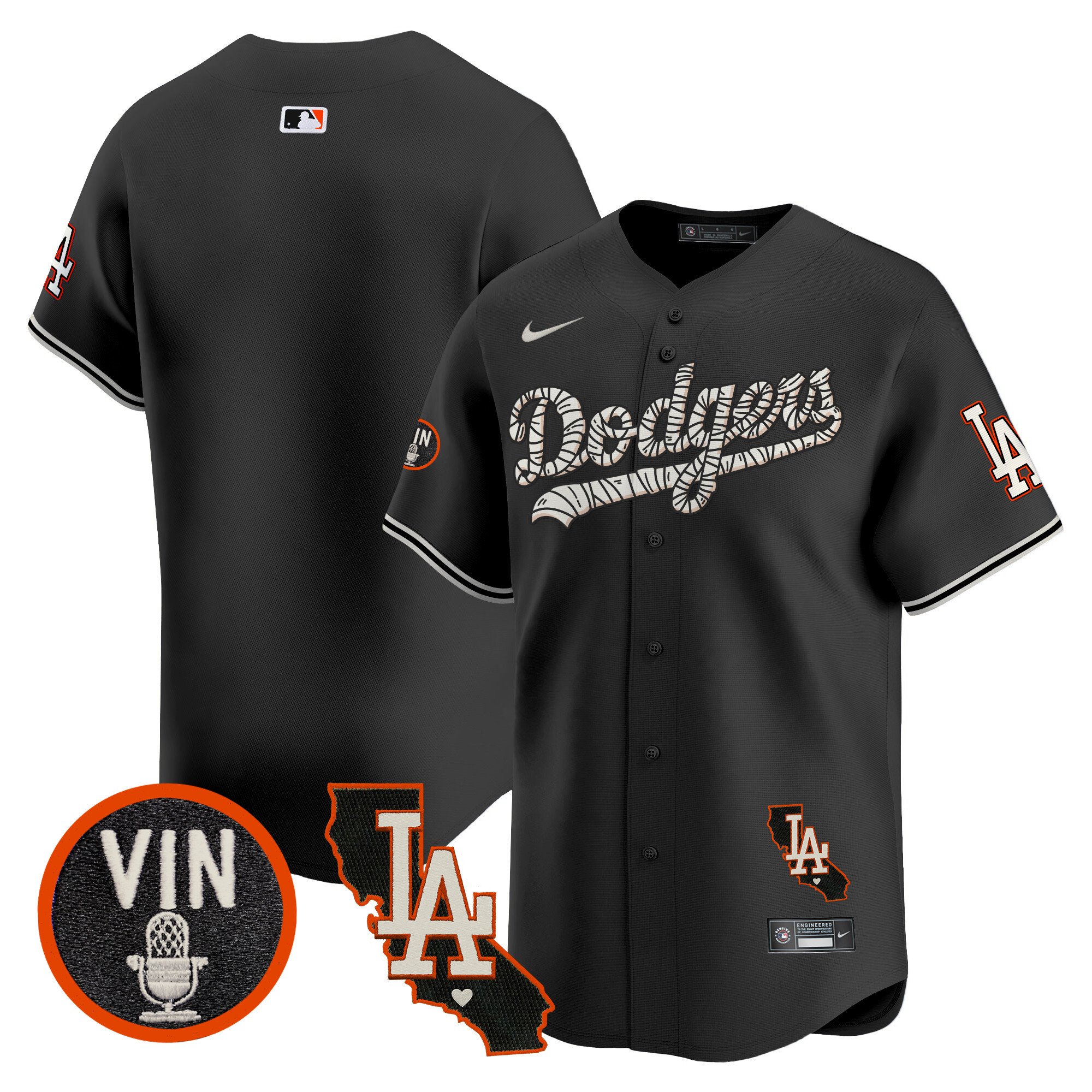 Men's Dodgers Halloween Vapor Premier Limited Jersey - All Stitched