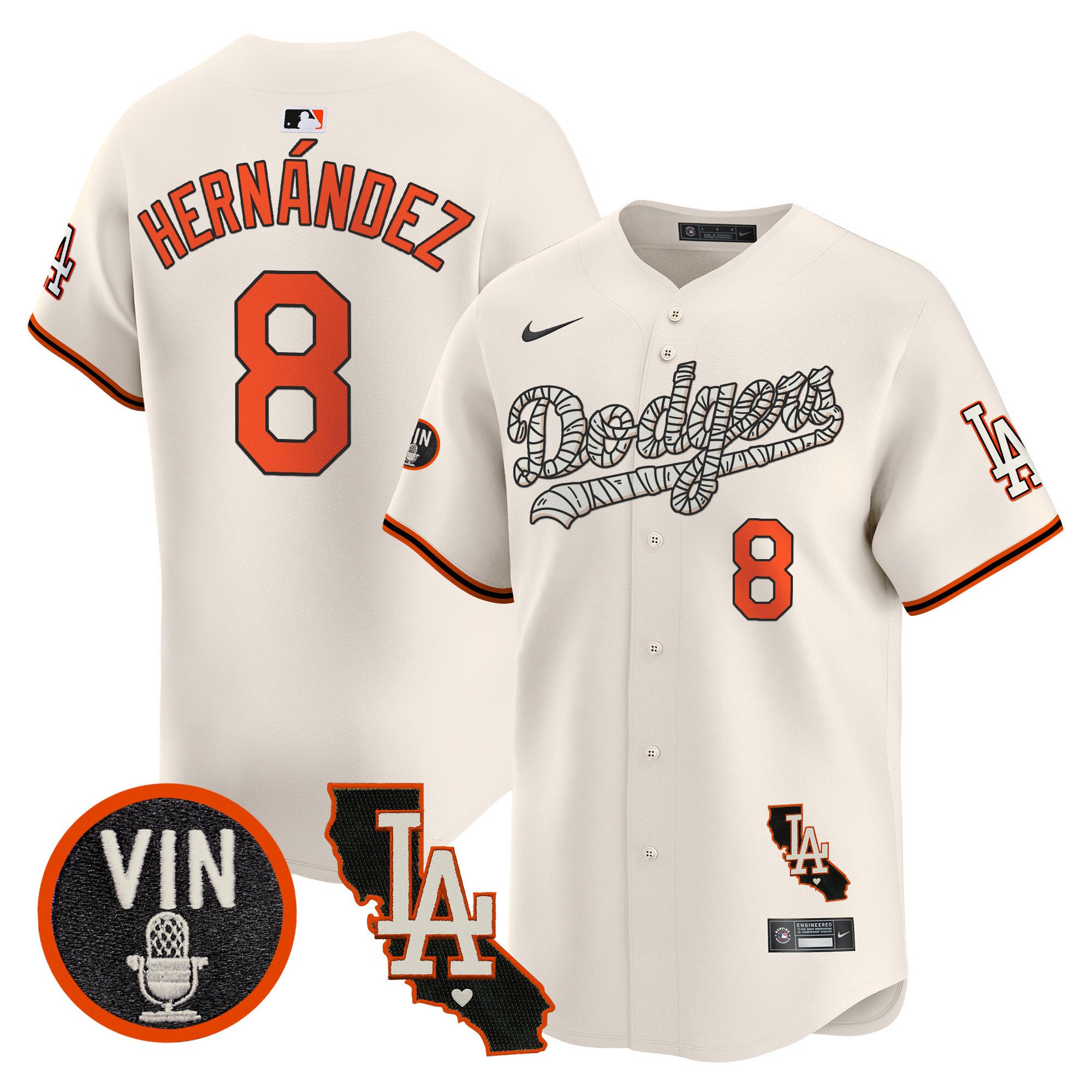 Men's Dodgers Halloween Vapor Premier Limited Jersey - All Stitched