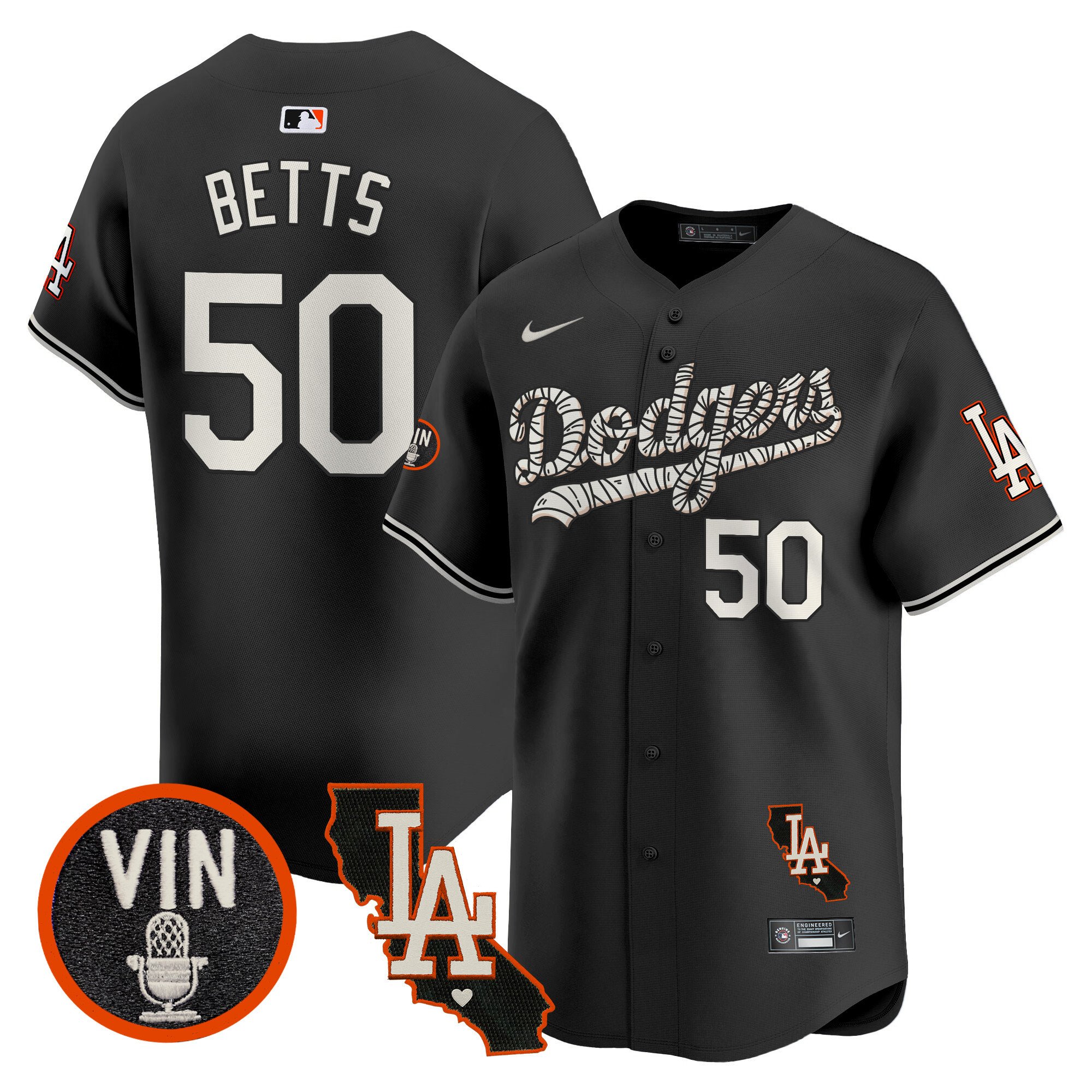 Men's Dodgers Halloween Vapor Premier Limited Jersey - All Stitched