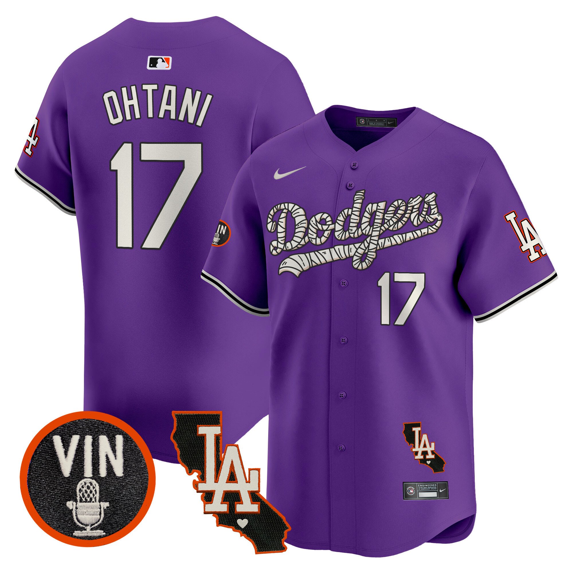 Men's Dodgers Halloween Vapor Premier Limited Jersey - All Stitched