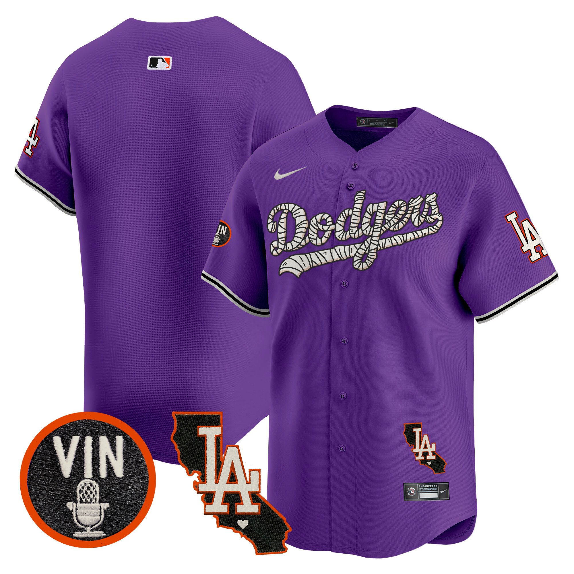 Men's Dodgers Halloween Vapor Premier Limited Jersey - All Stitched