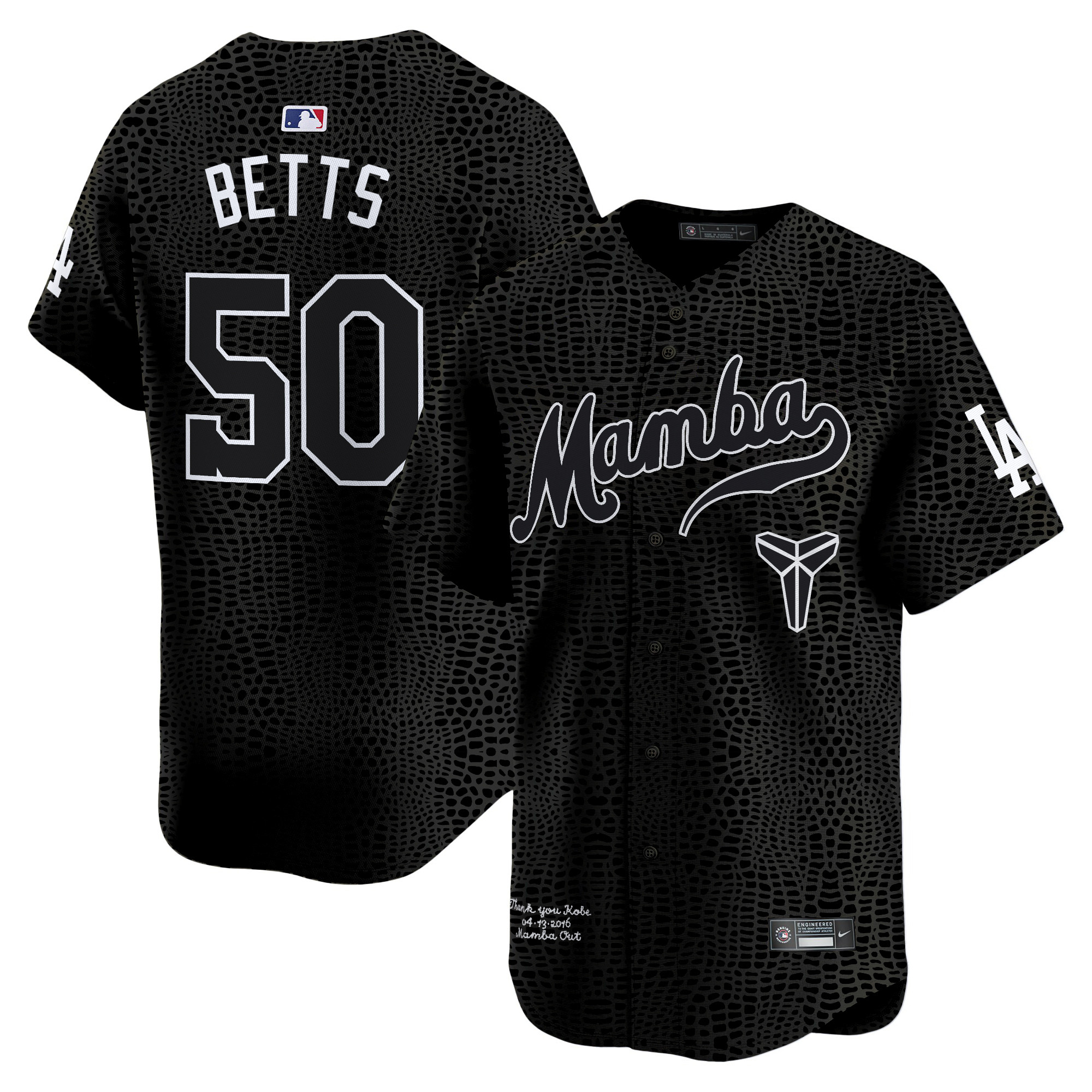 Men's Dodgers Kobe Bryant Mamba Vapor Premier Limited Jersey - All Stitched