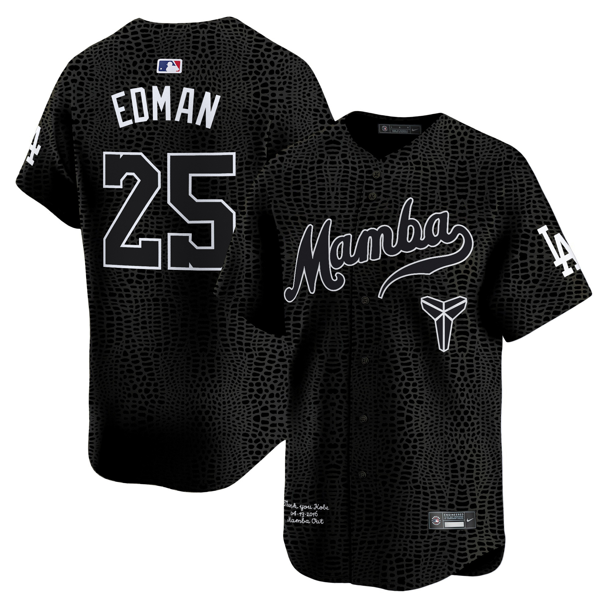 Men's Dodgers Kobe Bryant Mamba Vapor Premier Limited Jersey - All Stitched