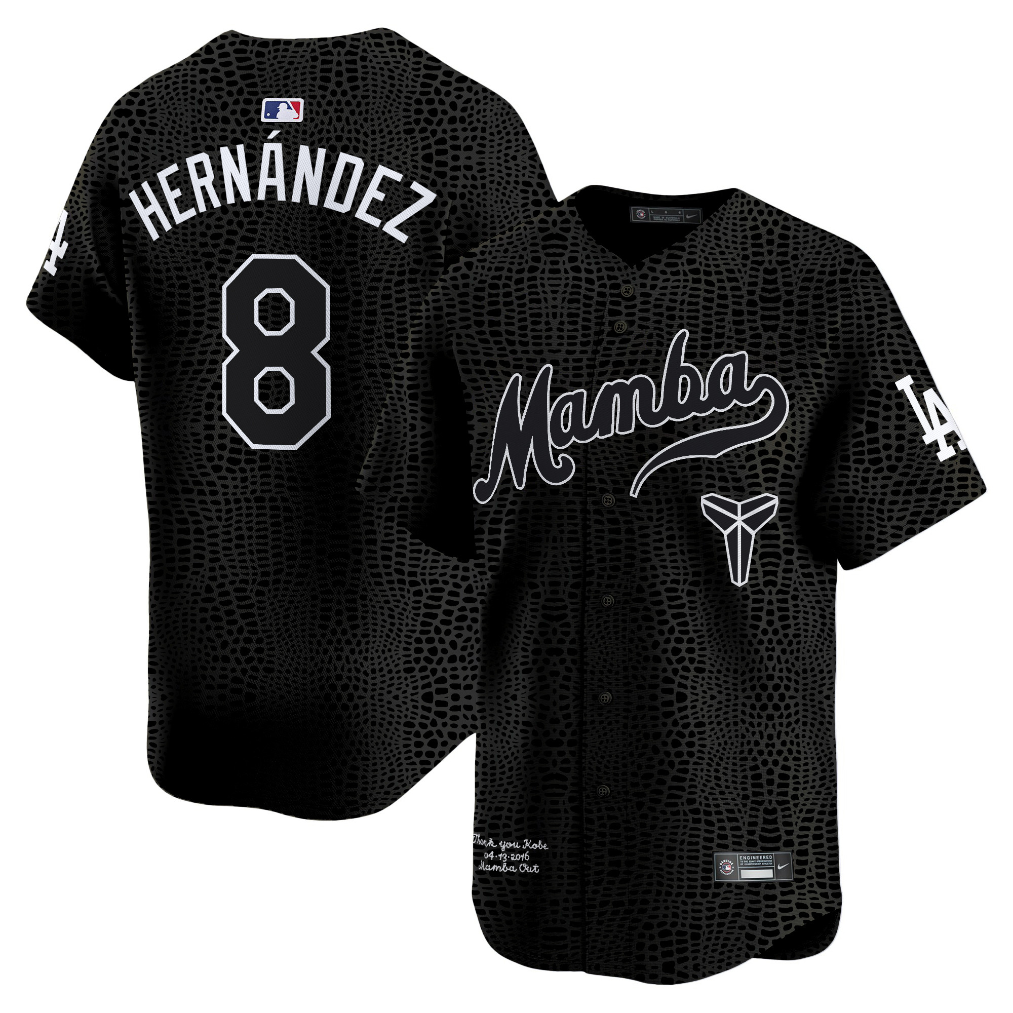 Men's Dodgers Kobe Bryant Mamba Vapor Premier Limited Jersey - All Stitched