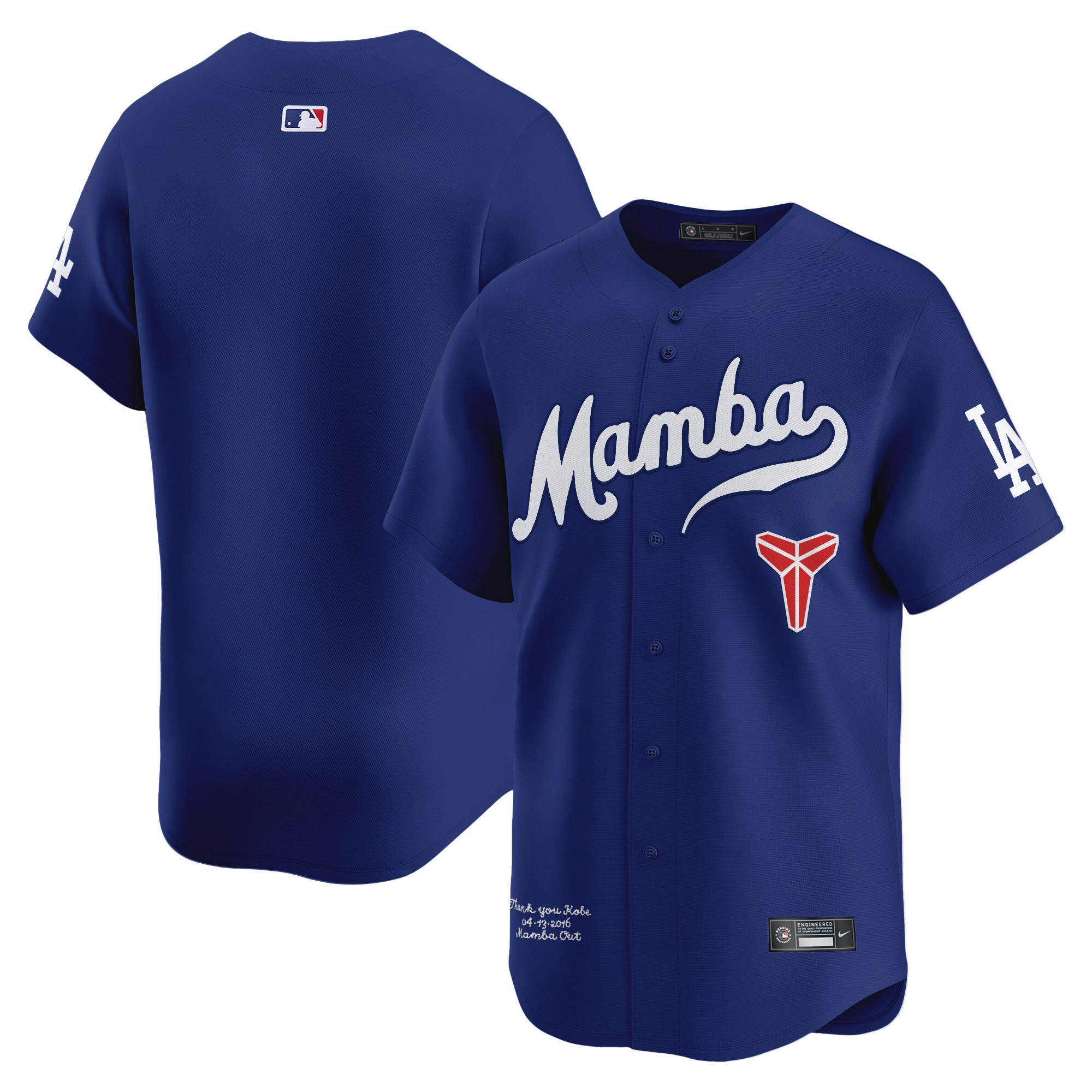 Men's Dodgers Kobe Bryant Mamba Vapor Premier Limited Jersey - All Stitched