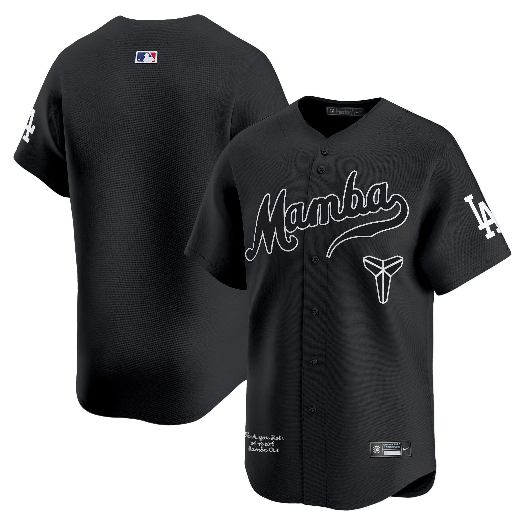 Men's Dodgers Kobe Bryant Mamba Vapor Premier Limited Jersey - All Stitched