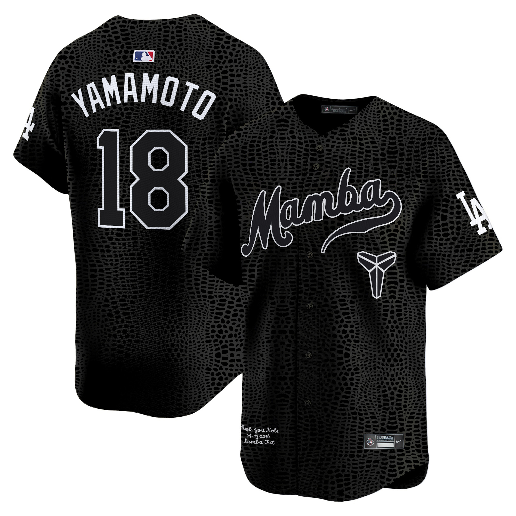 Men's Dodgers Kobe Bryant Mamba Vapor Premier Limited Jersey - All Stitched