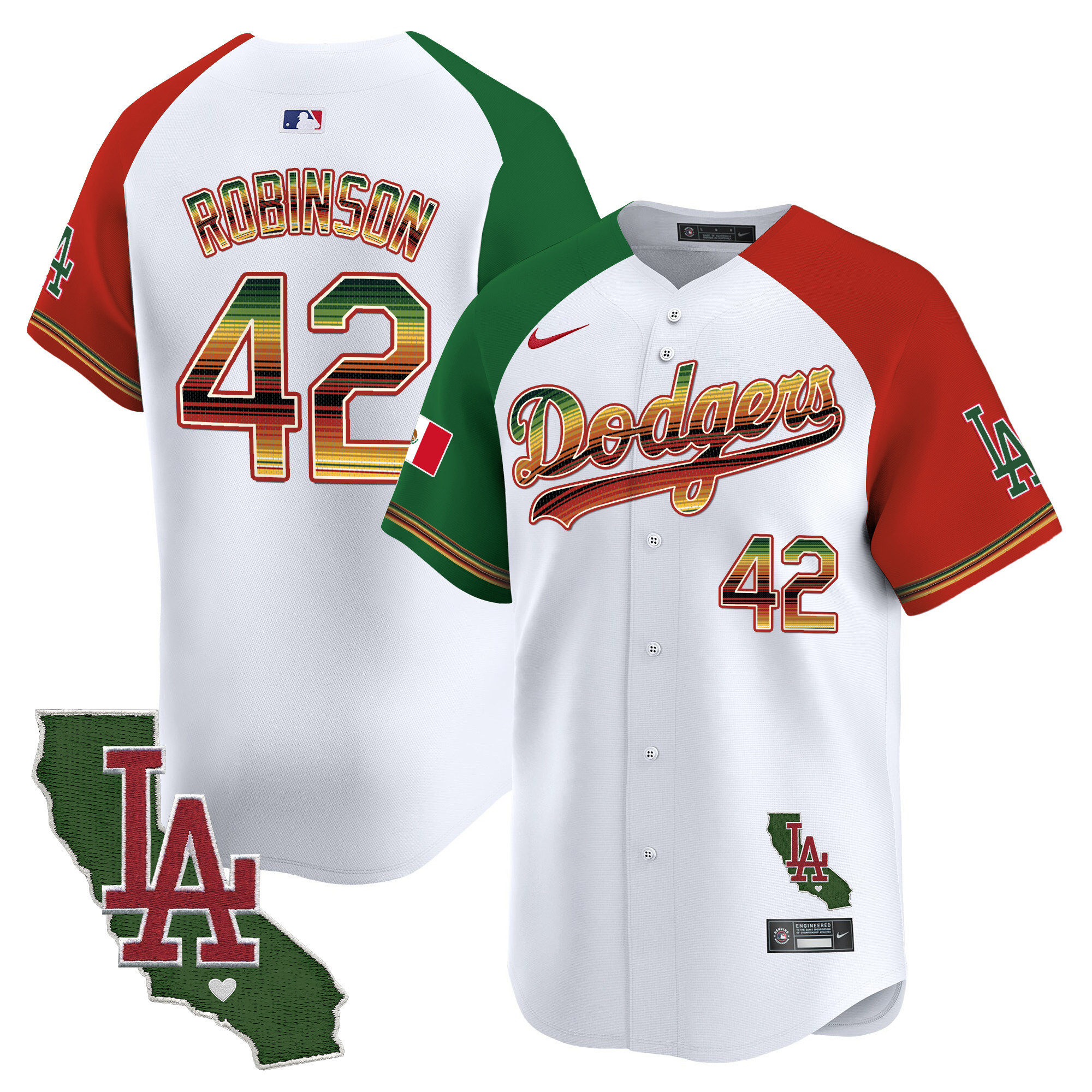Men's Dodgers Mexico Traditional Style Vapor Premier Limited Jersey - All Stitched