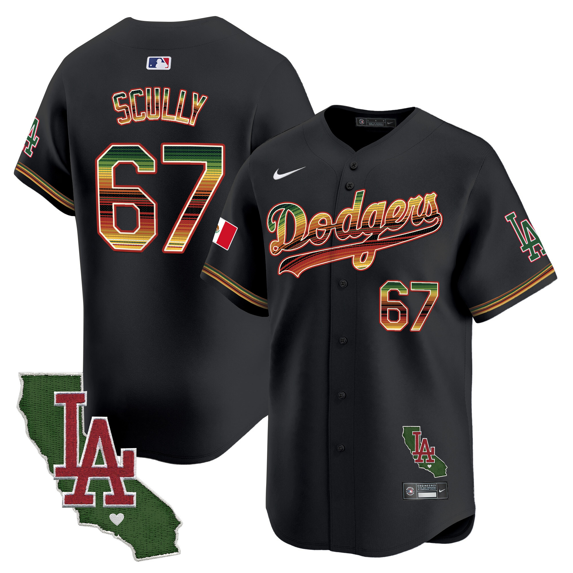 Men's Dodgers Mexico Traditional Style Vapor Premier Limited Jersey - All Stitched