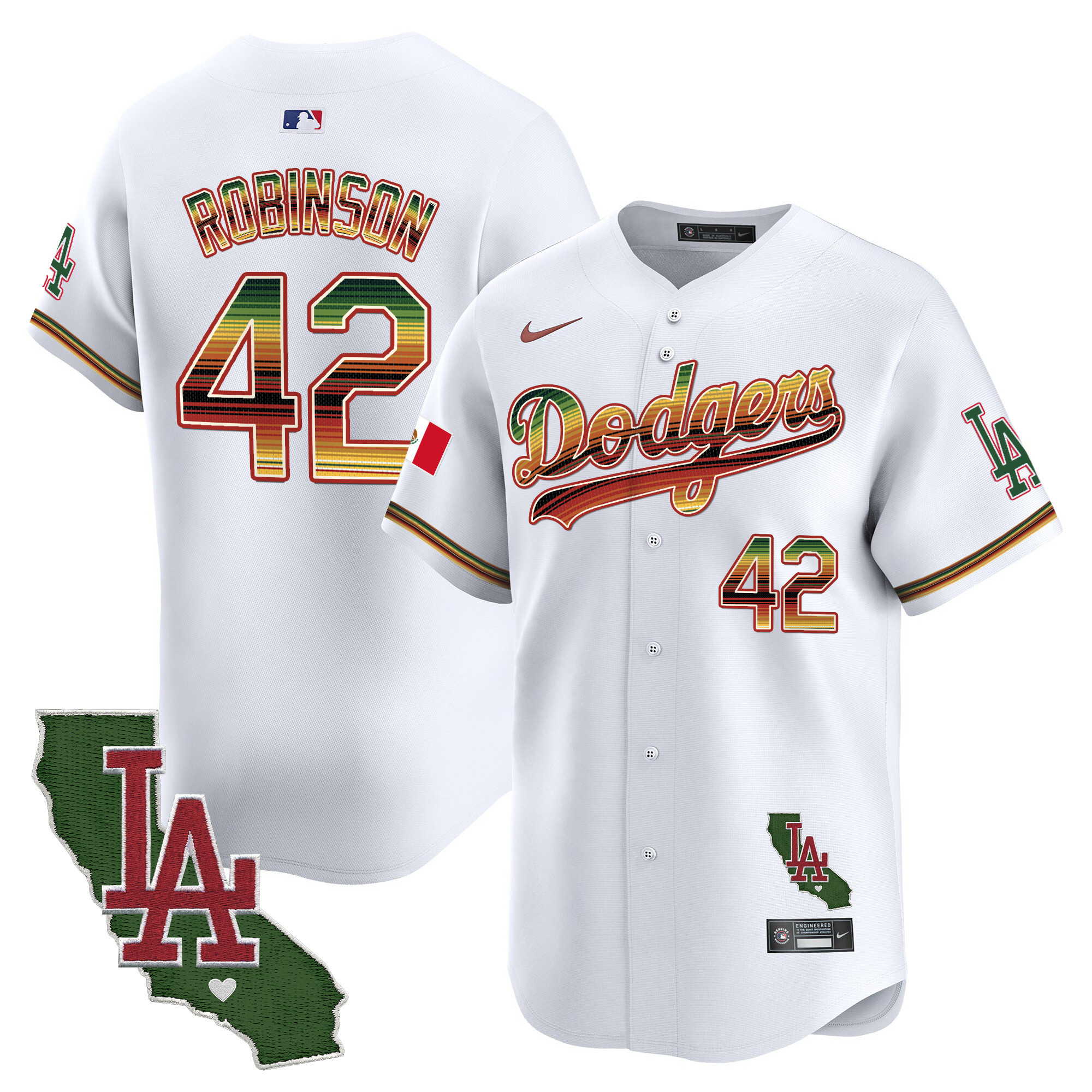 Men's Dodgers Mexico Traditional Style Vapor Premier Limited Jersey - All Stitched
