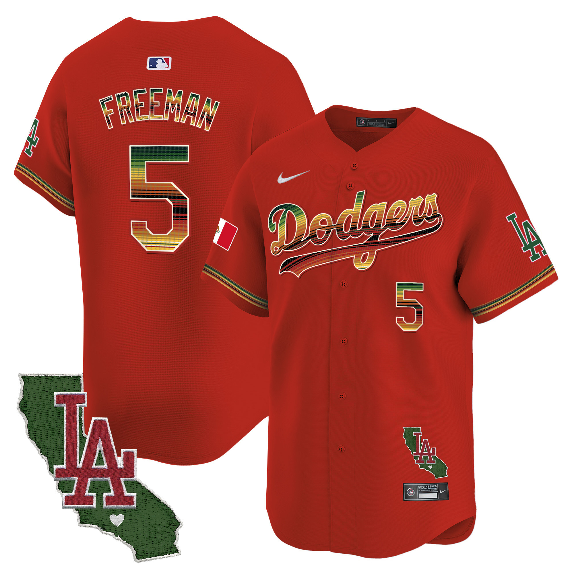 Men's Dodgers Mexico Traditional Style Vapor Premier Limited Jersey - All Stitched