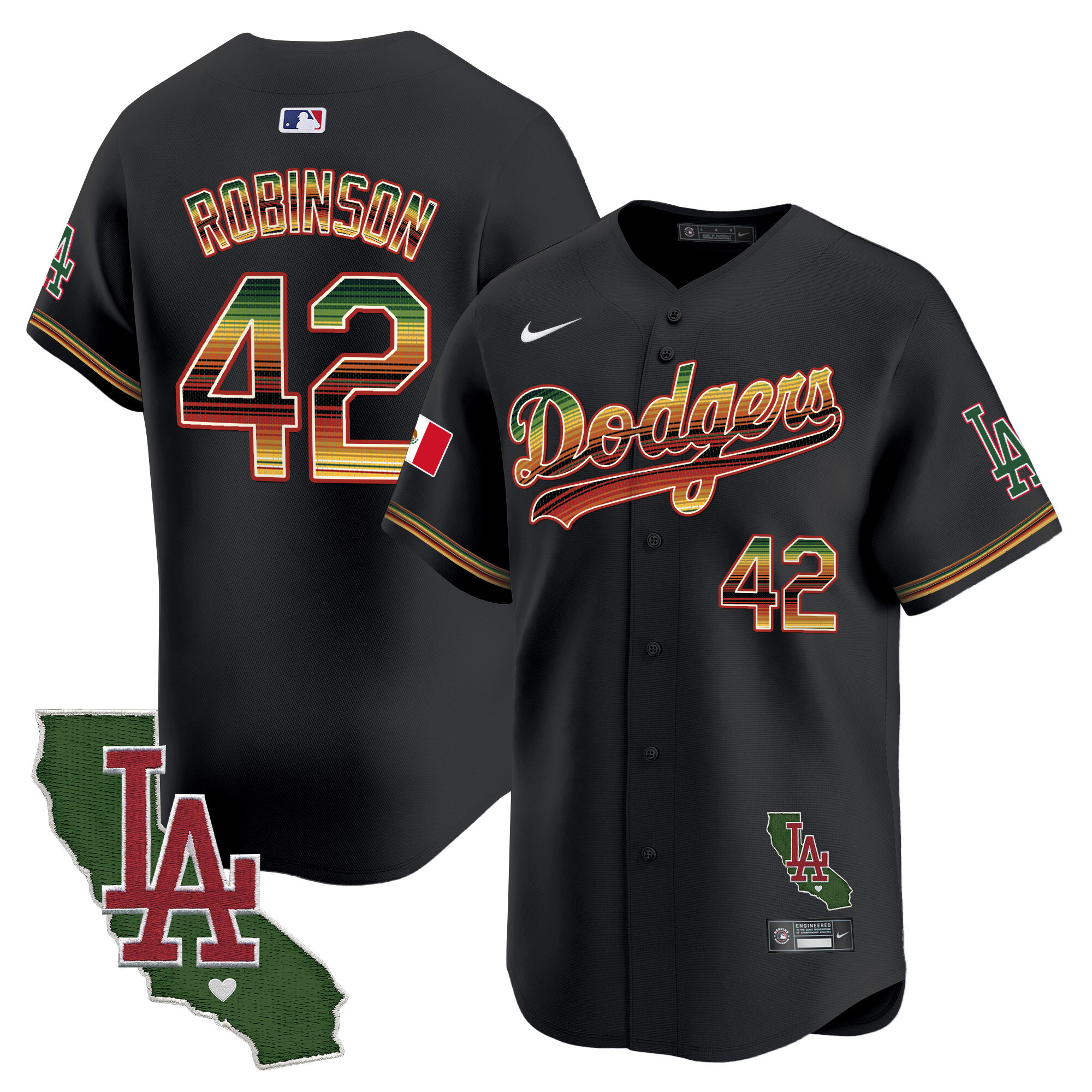 Men's Dodgers Mexico Traditional Style Vapor Premier Limited Jersey - All Stitched