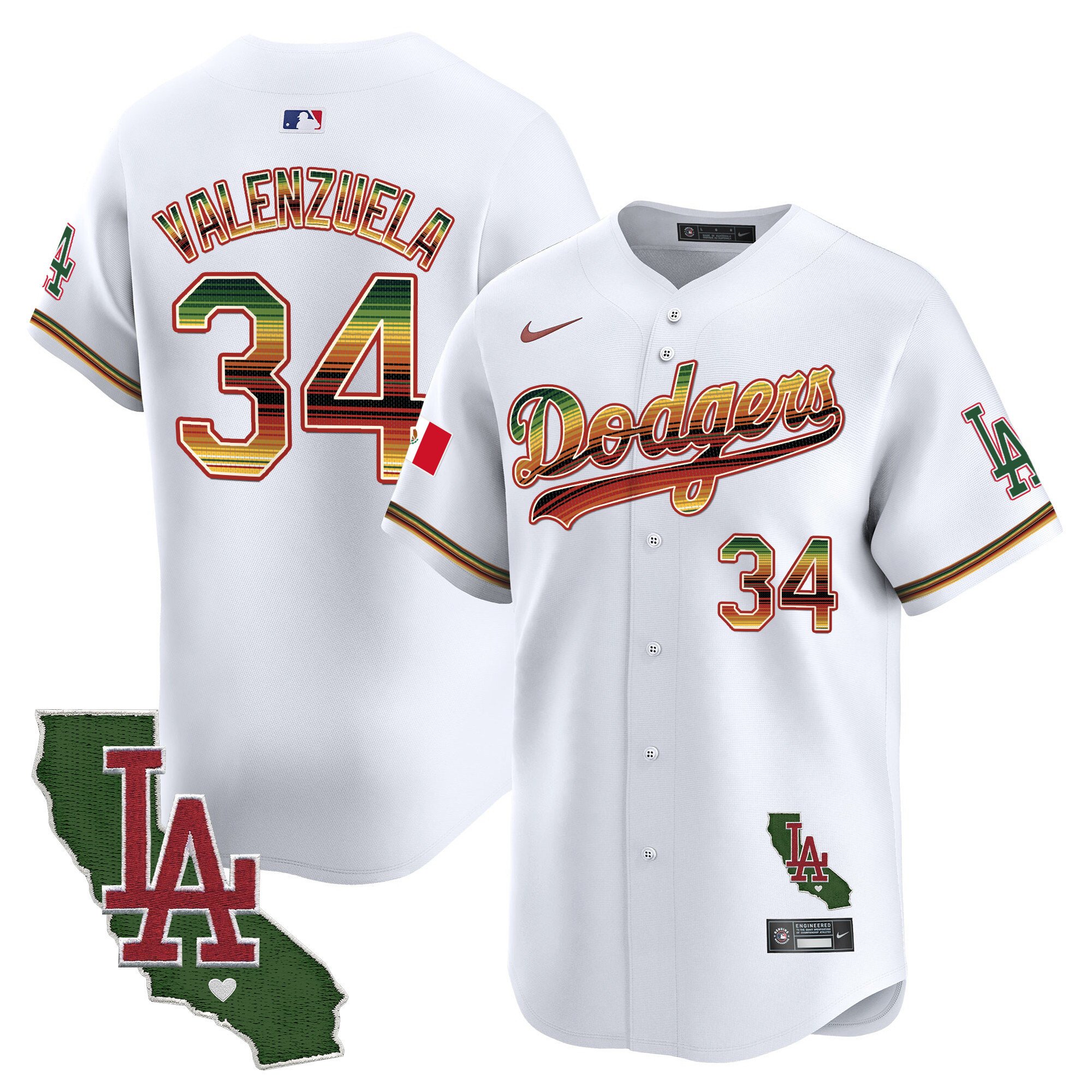 Men's Dodgers Mexico Traditional Style Vapor Premier Limited Jersey - All Stitched