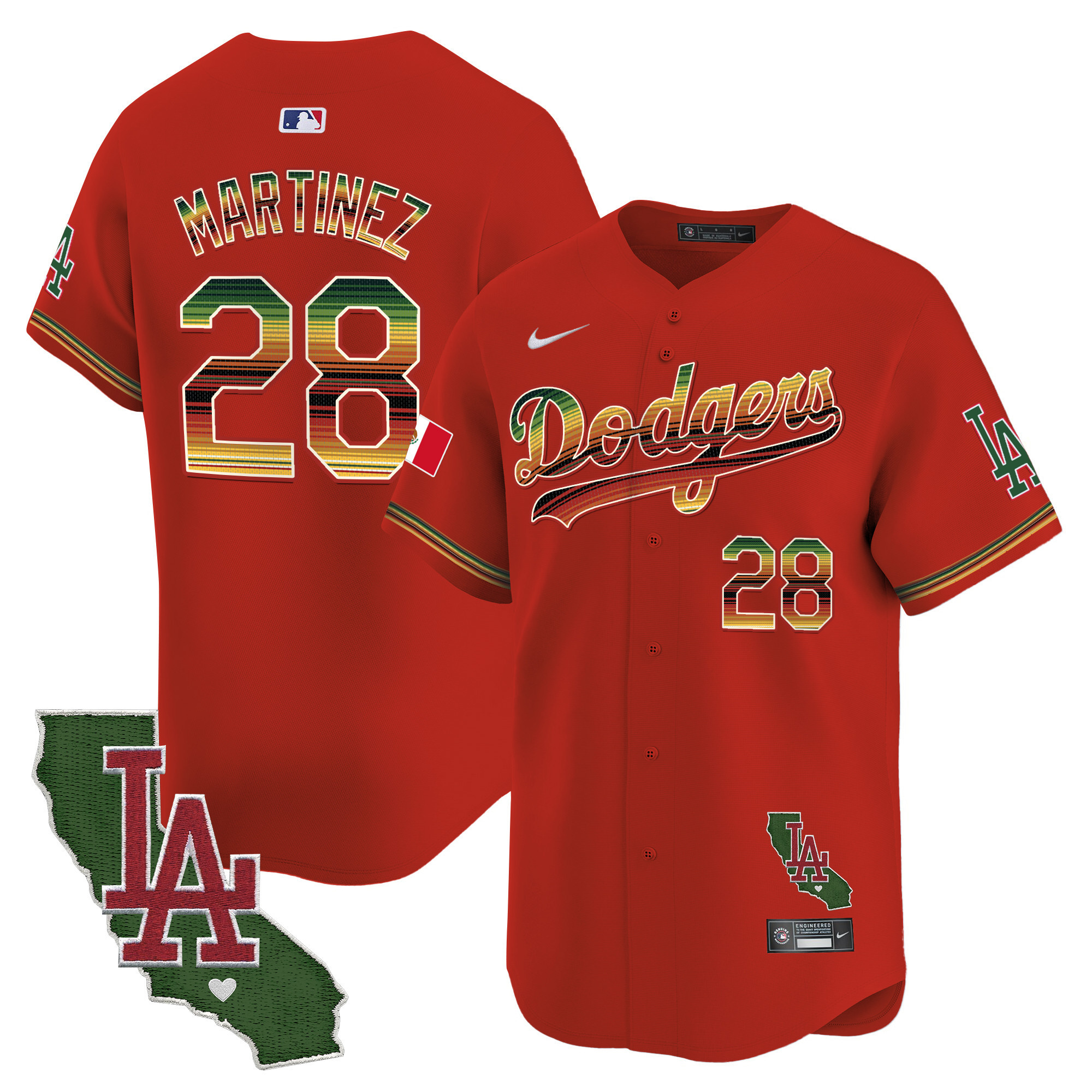 Men's Dodgers Mexico Traditional Style Vapor Premier Limited Jersey - All Stitched
