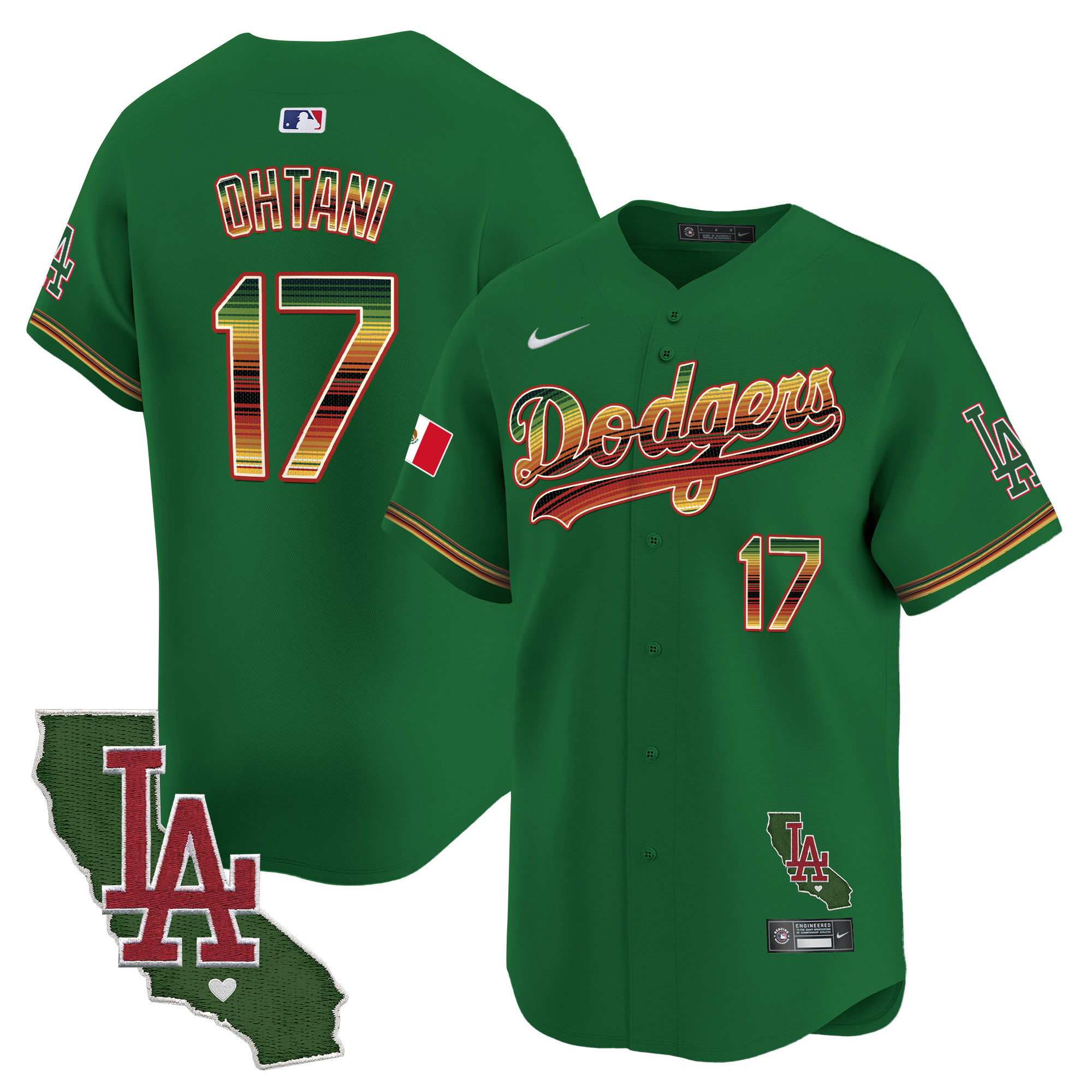 Men's Dodgers Mexico Traditional Style Vapor Premier Limited Jersey - All Stitched