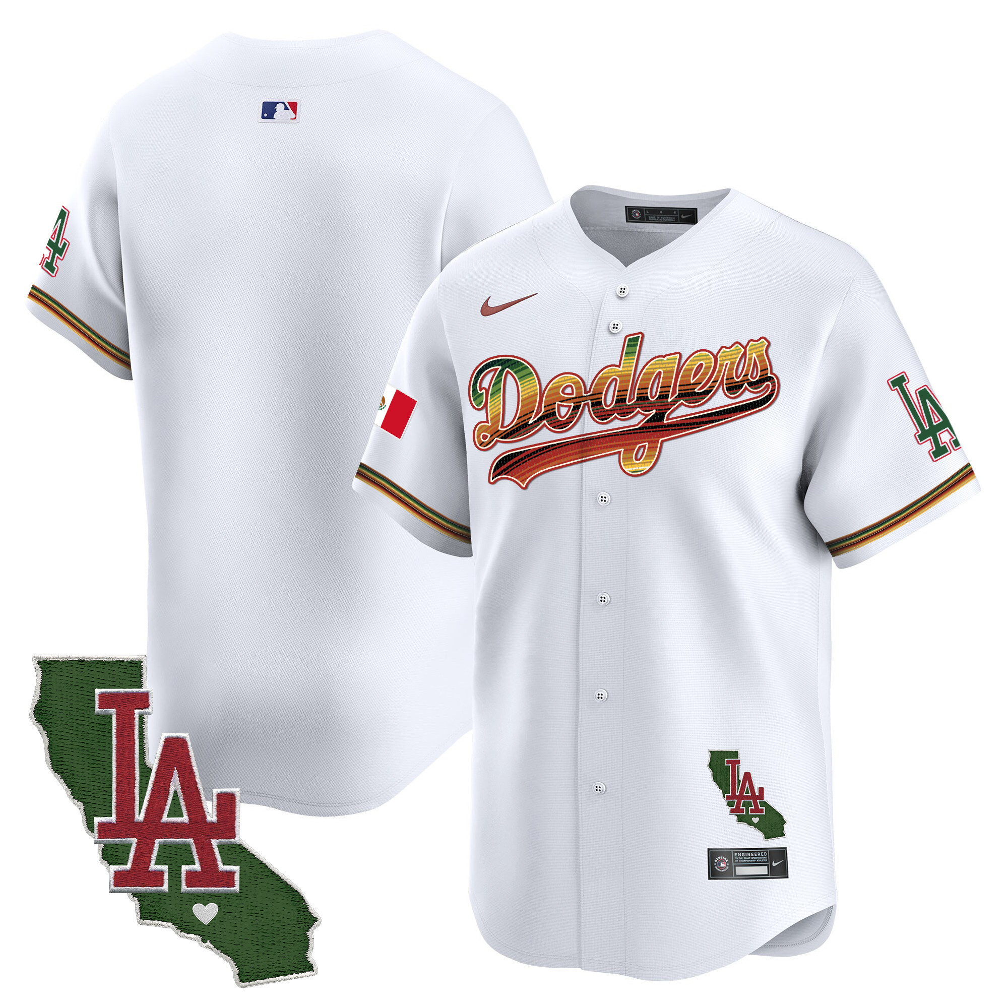 Men's Dodgers Mexico Traditional Style Vapor Premier Limited Jersey - All Stitched