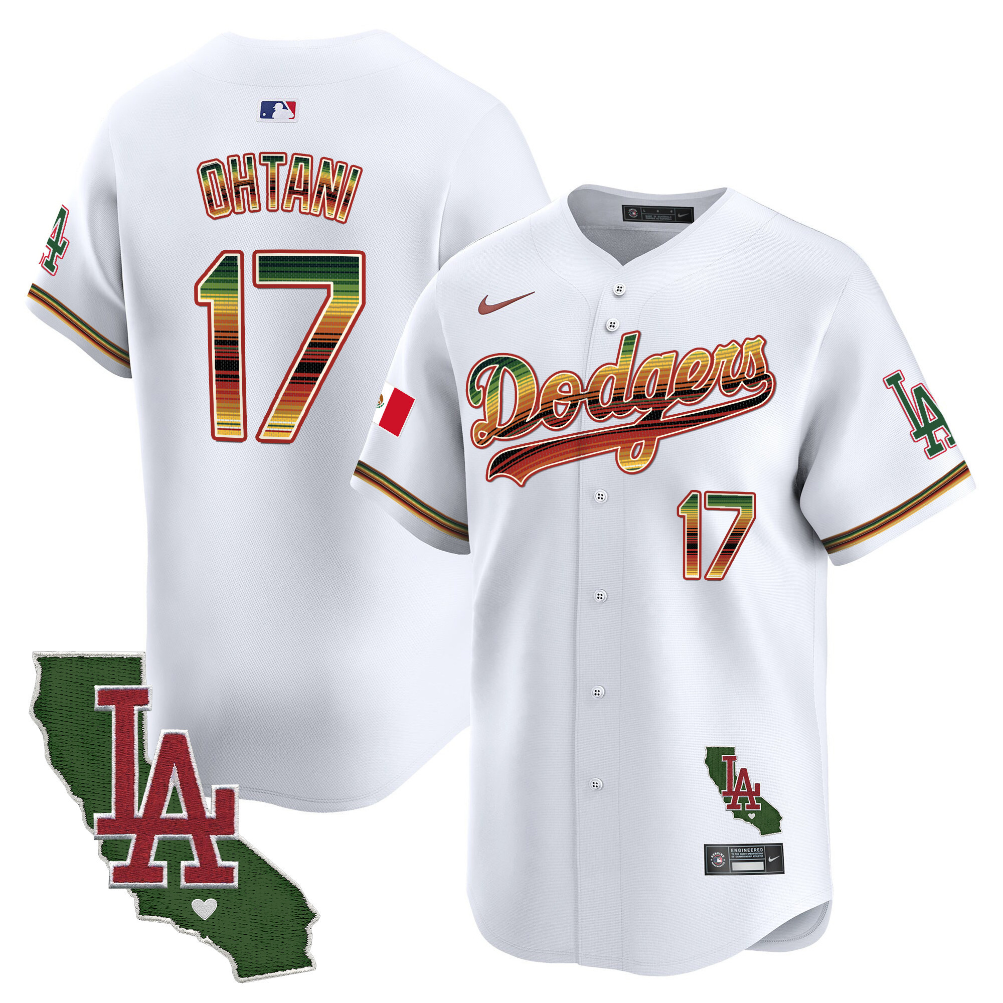 Men's Dodgers Mexico Traditional Style Vapor Premier Limited Jersey - All Stitched