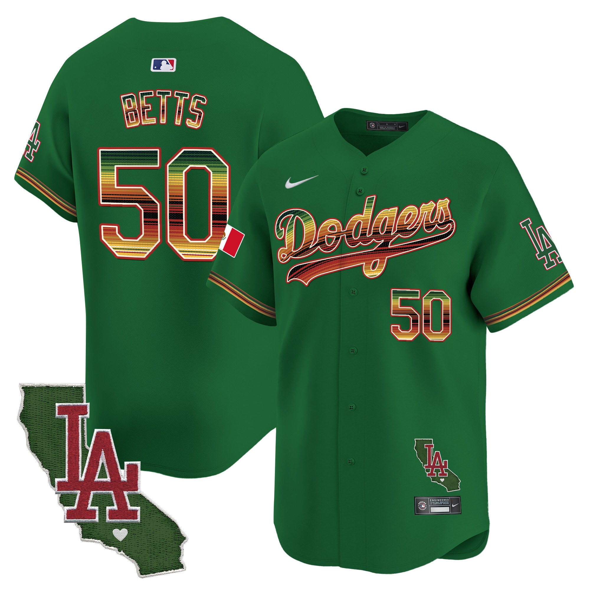 Men's Dodgers Mexico Traditional Style Vapor Premier Limited Jersey - All Stitched