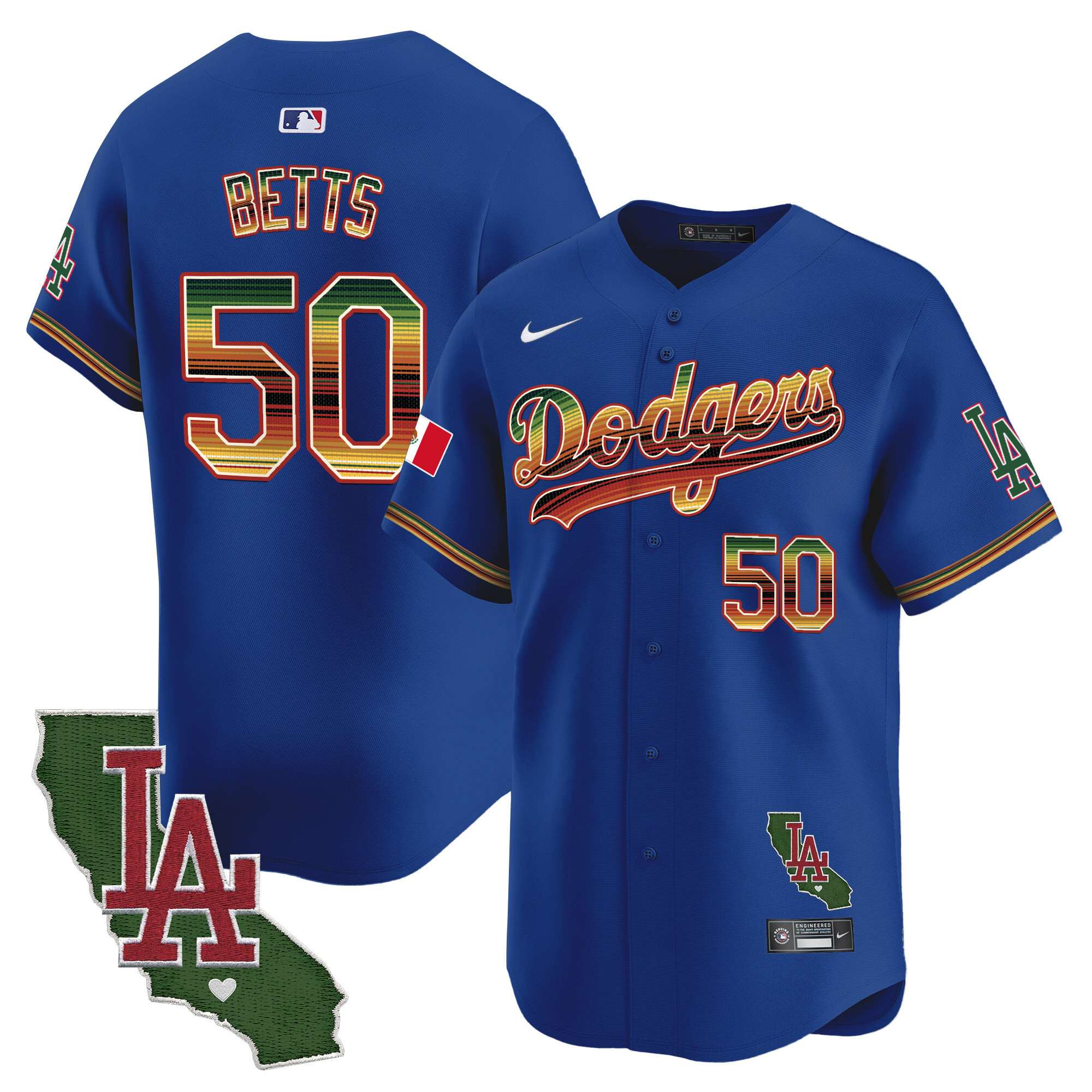 Men's Dodgers Mexico Traditional Style Vapor Premier Limited Jersey - All Stitched