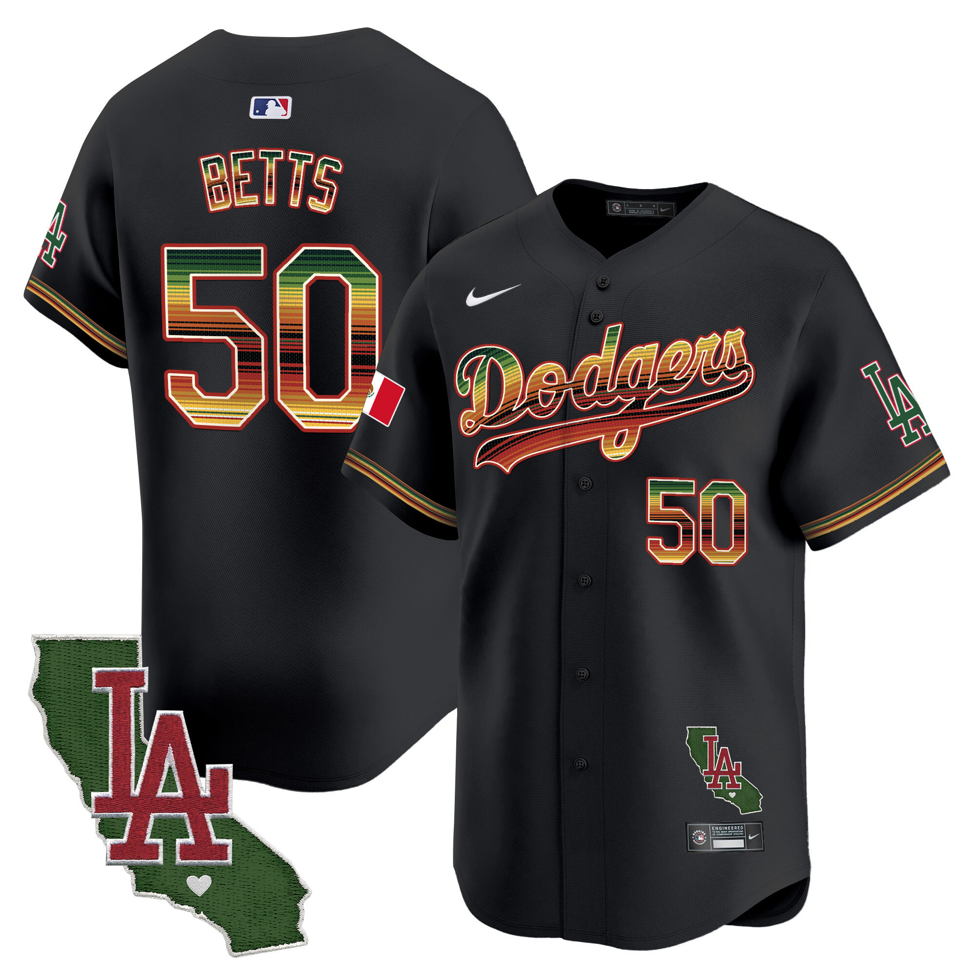 Men's Dodgers Mexico Traditional Style Vapor Premier Limited Jersey - All Stitched