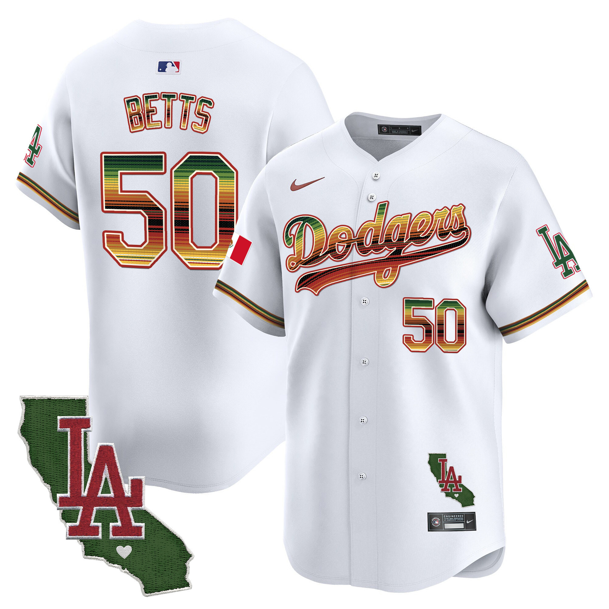 Men's Dodgers Mexico Traditional Style Vapor Premier Limited Jersey - All Stitched