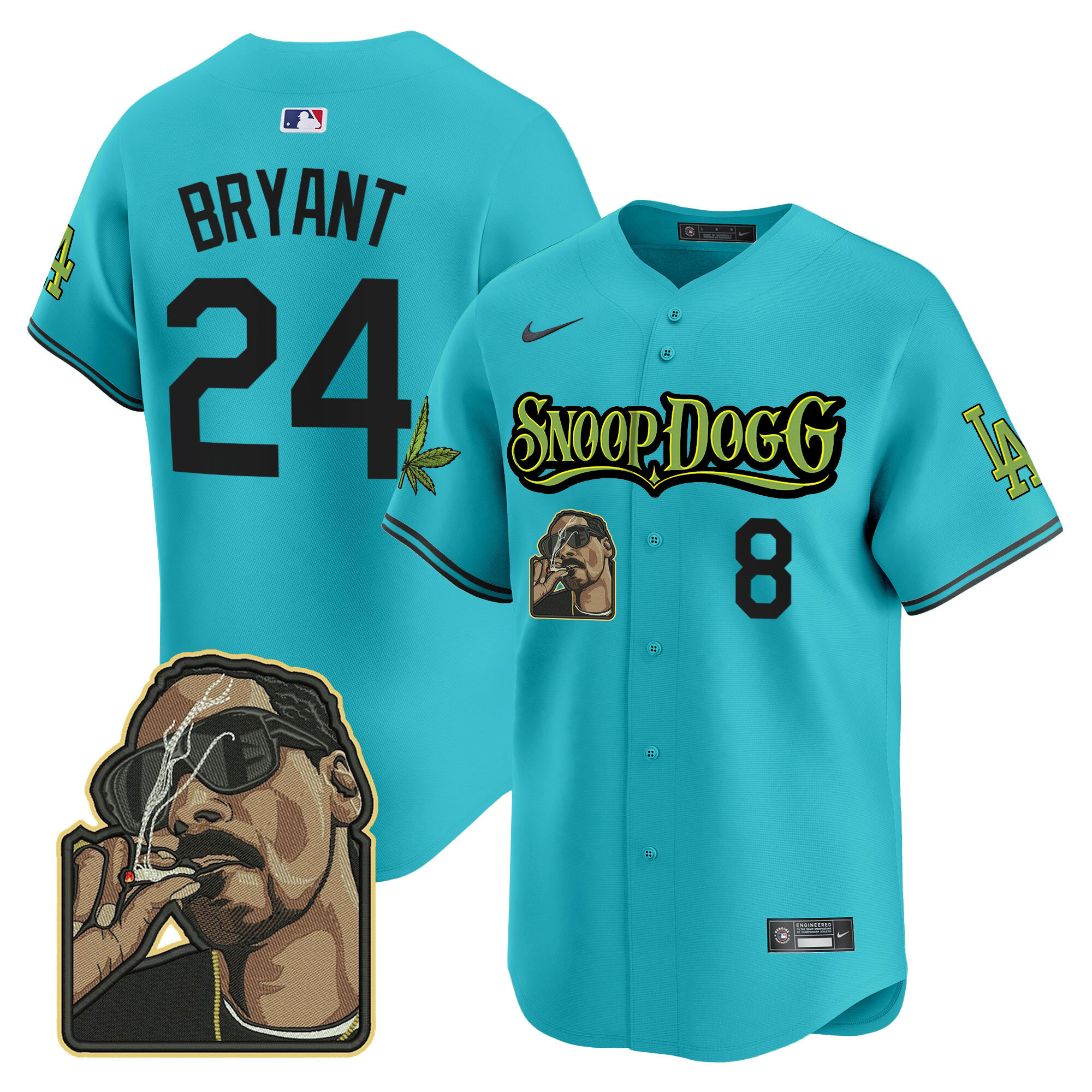 Men's Dodgers Snoop Dogg Vapor Premier Limited Jersey - Stitched