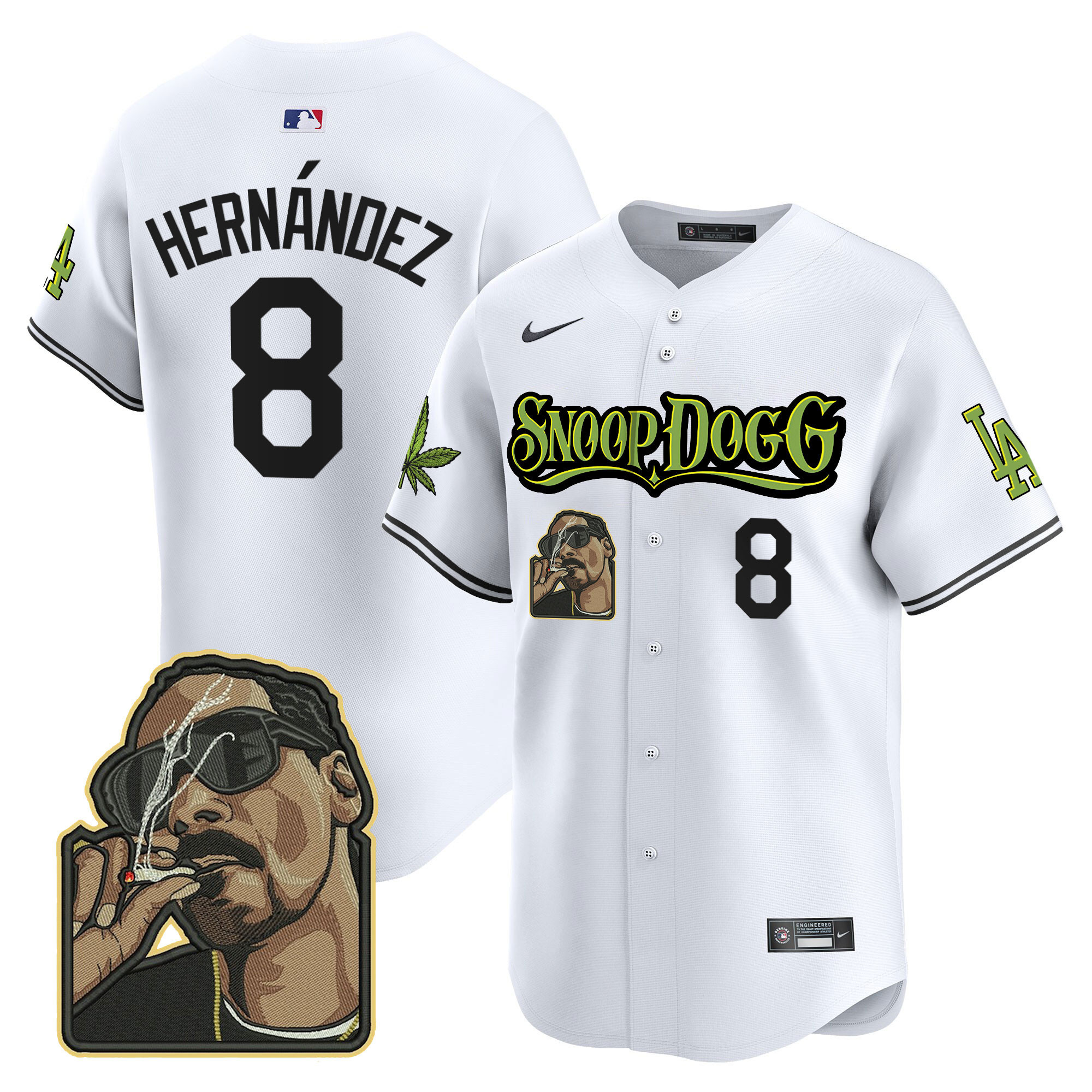 Men's Dodgers Snoop Dogg Vapor Premier Limited Jersey - Stitched