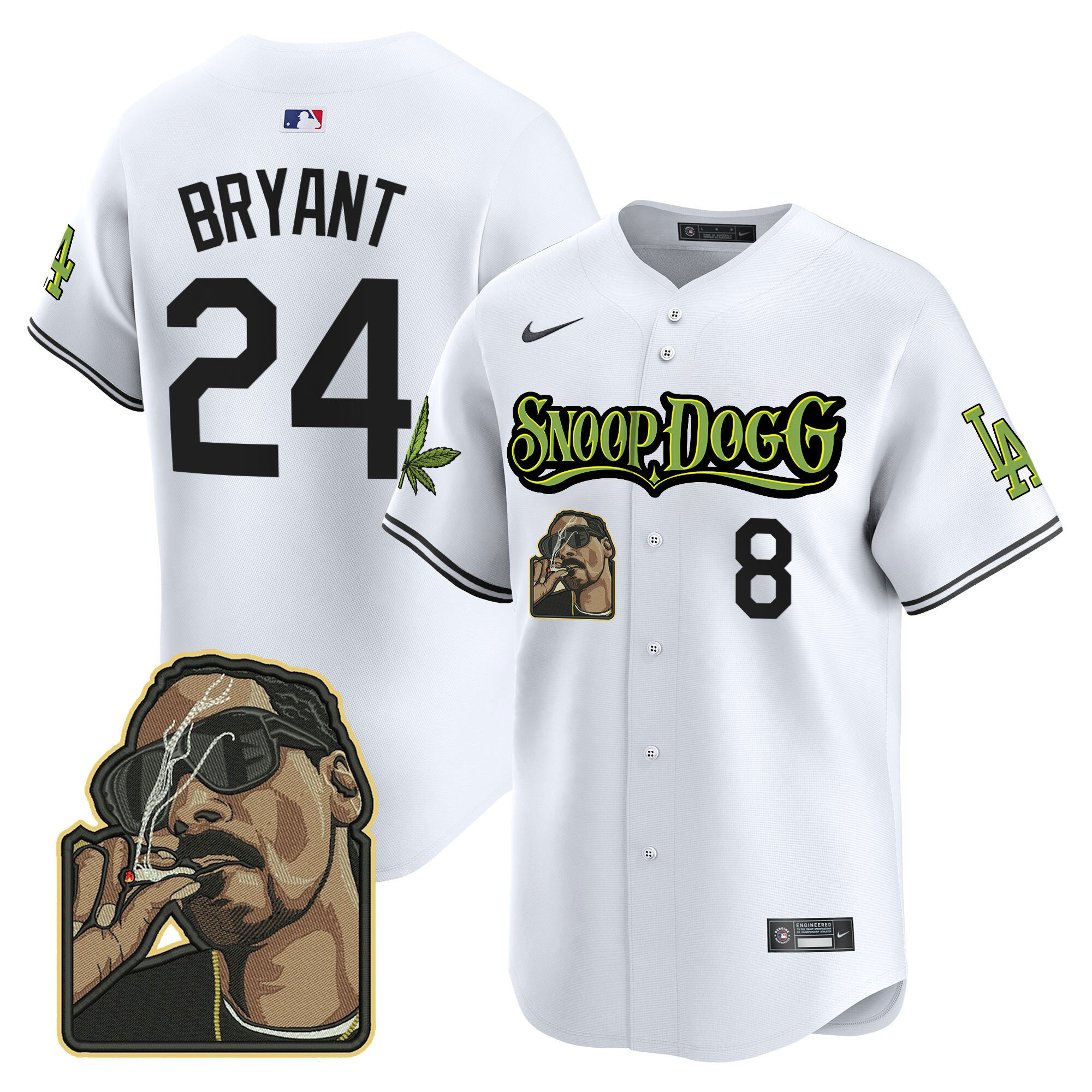 Men's Dodgers Snoop Dogg Vapor Premier Limited Jersey - Stitched