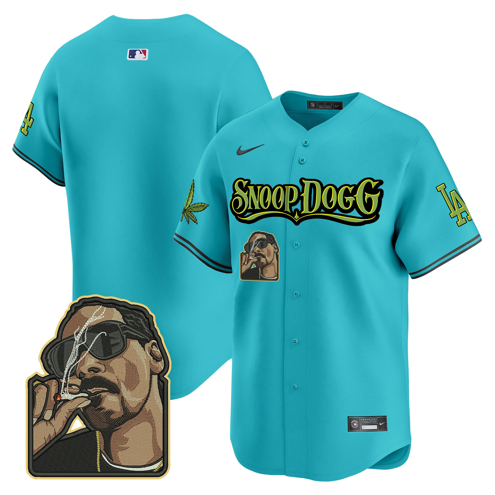 Men's Dodgers Snoop Dogg Vapor Premier Limited Jersey - Stitched