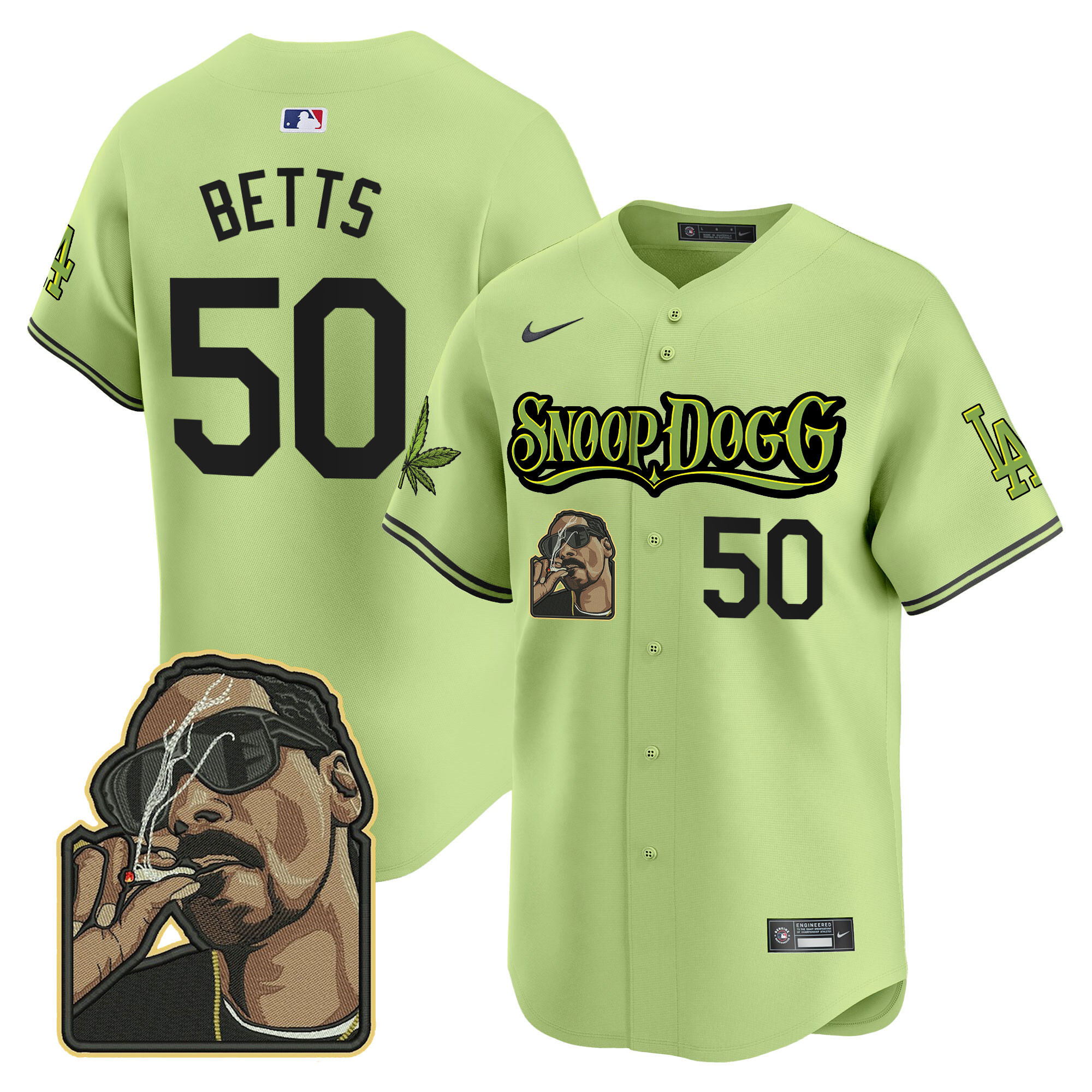 Men's Dodgers Snoop Dogg Vapor Premier Limited Jersey - Stitched