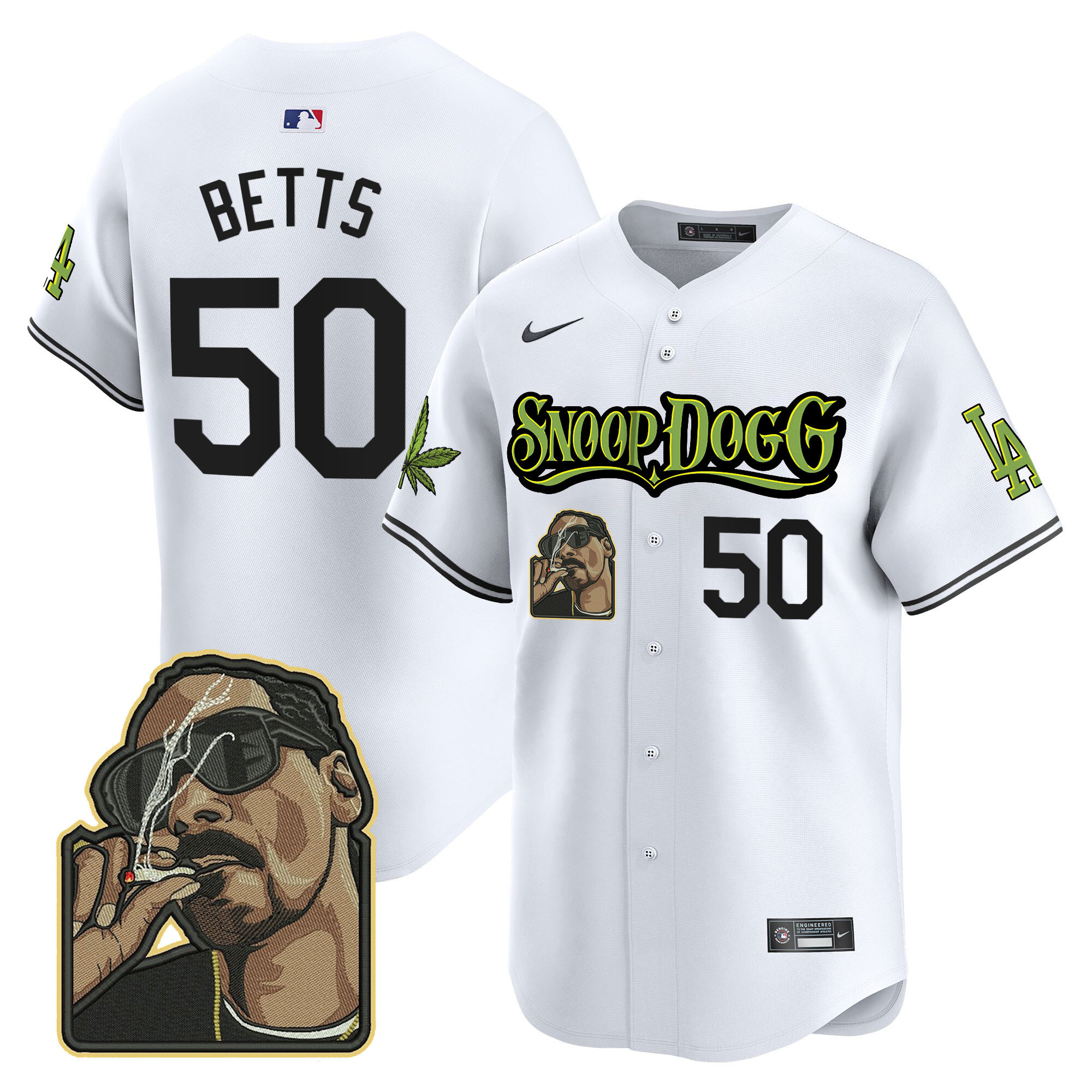 Men's Dodgers Snoop Dogg Vapor Premier Limited Jersey - Stitched
