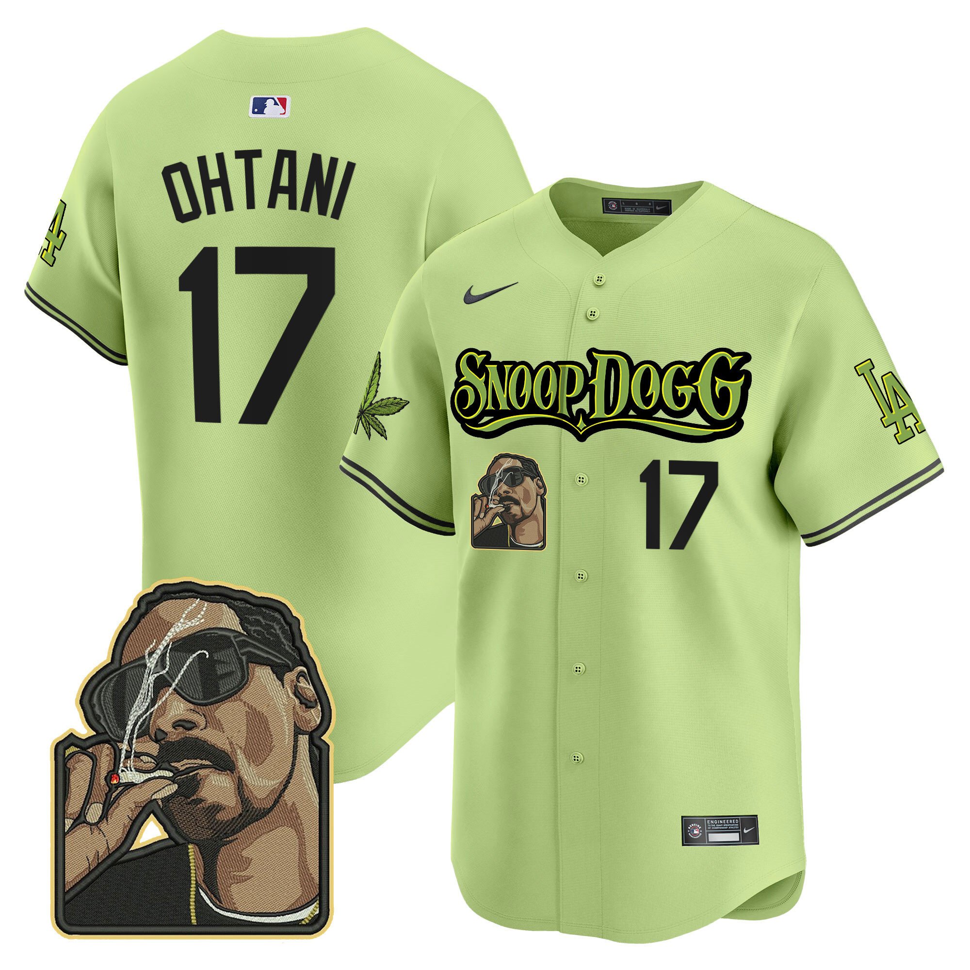 Men's Dodgers Snoop Dogg Vapor Premier Limited Jersey - Stitched