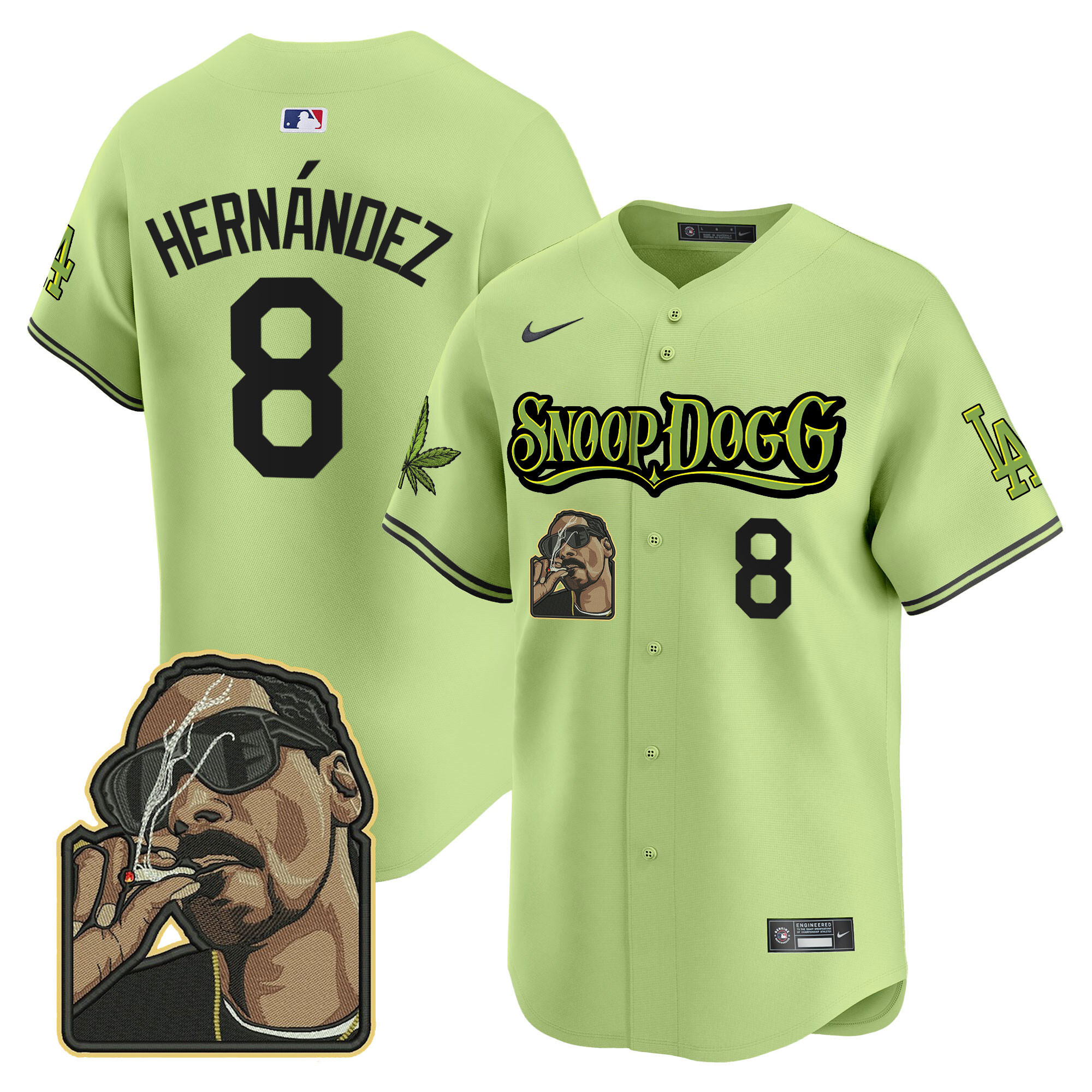 Men's Dodgers Snoop Dogg Vapor Premier Limited Jersey - Stitched
