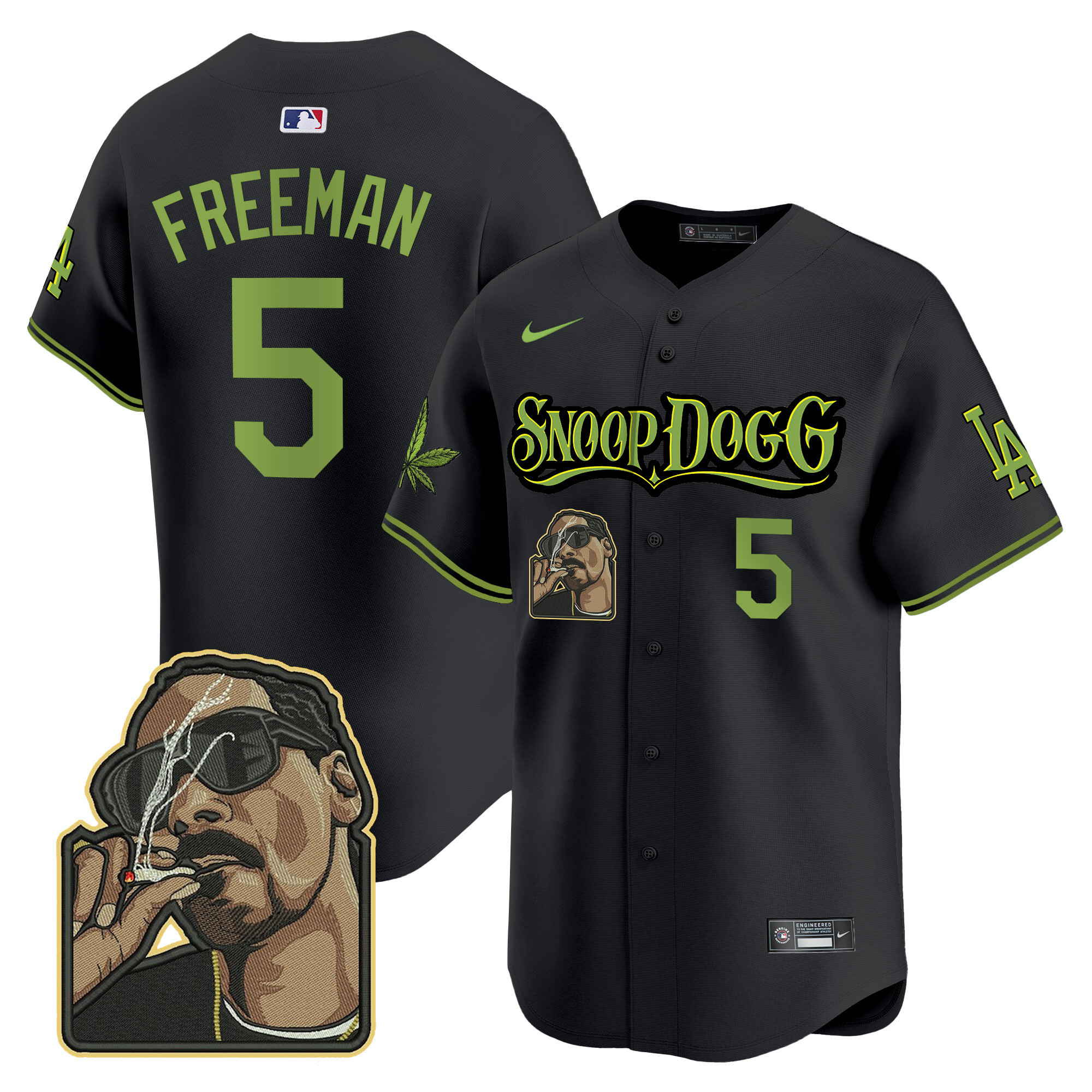 Men's Dodgers Snoop Dogg Vapor Premier Limited Jersey - Stitched