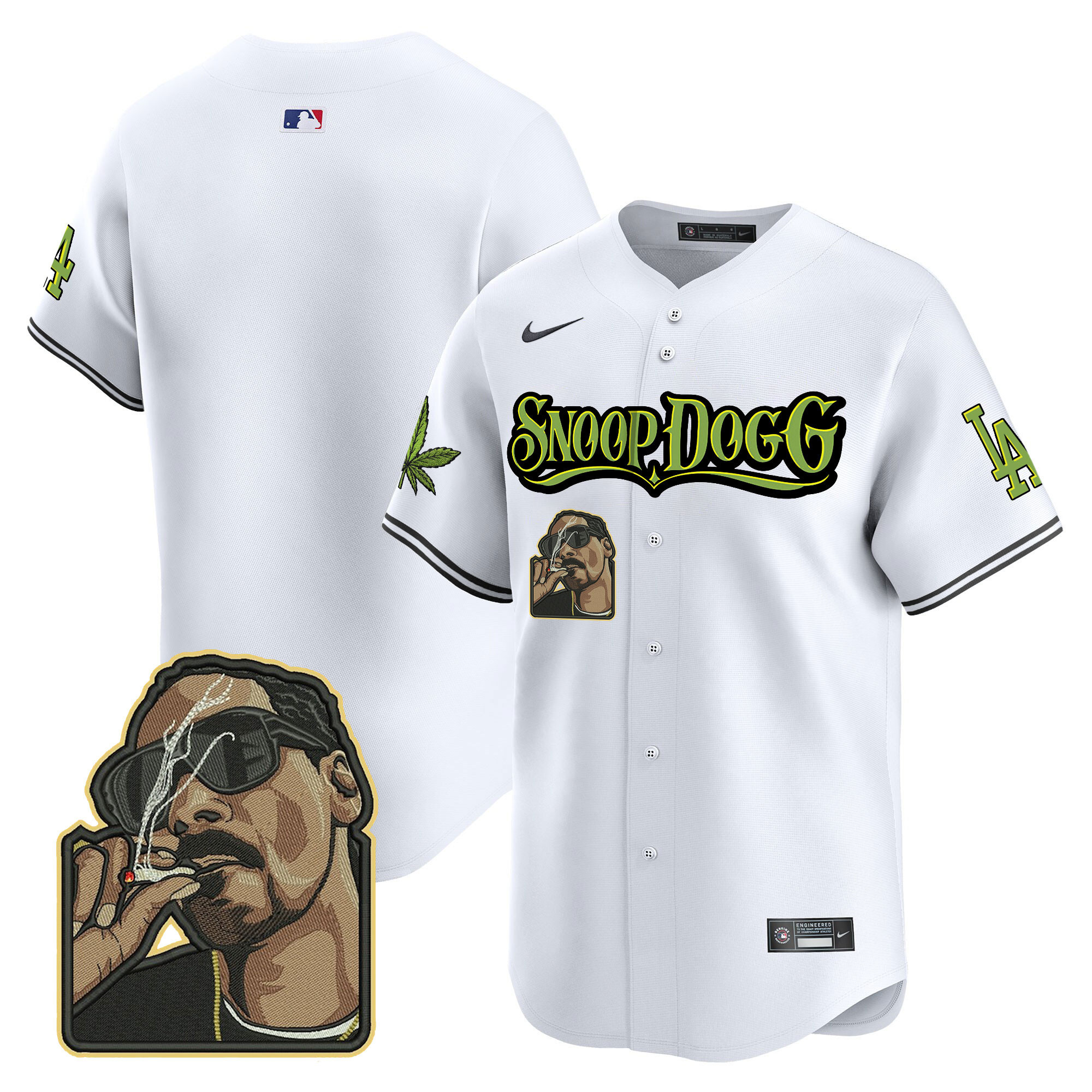 Men's Dodgers Snoop Dogg Vapor Premier Limited Jersey - Stitched