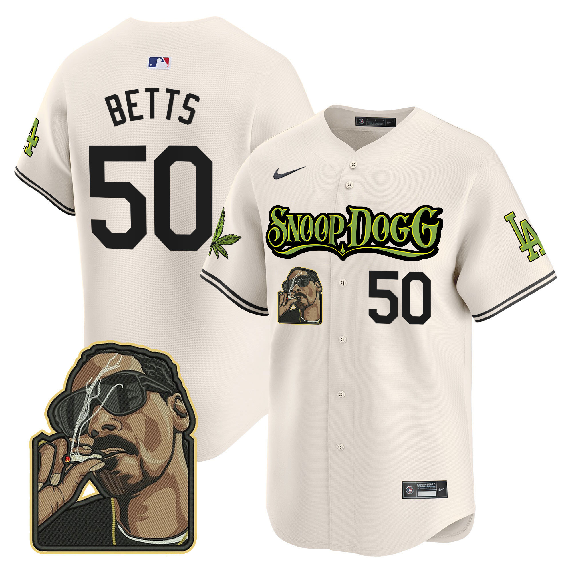 Men's Dodgers Snoop Dogg Vapor Premier Limited Jersey - Stitched