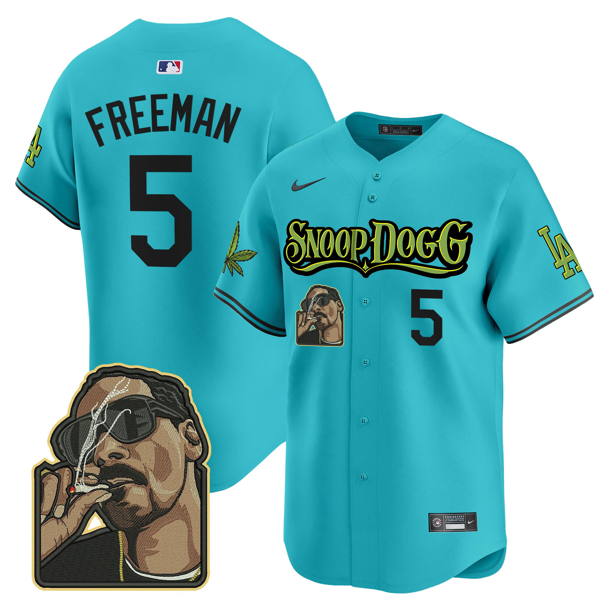 Men's Dodgers Snoop Dogg Vapor Premier Limited Jersey - Stitched