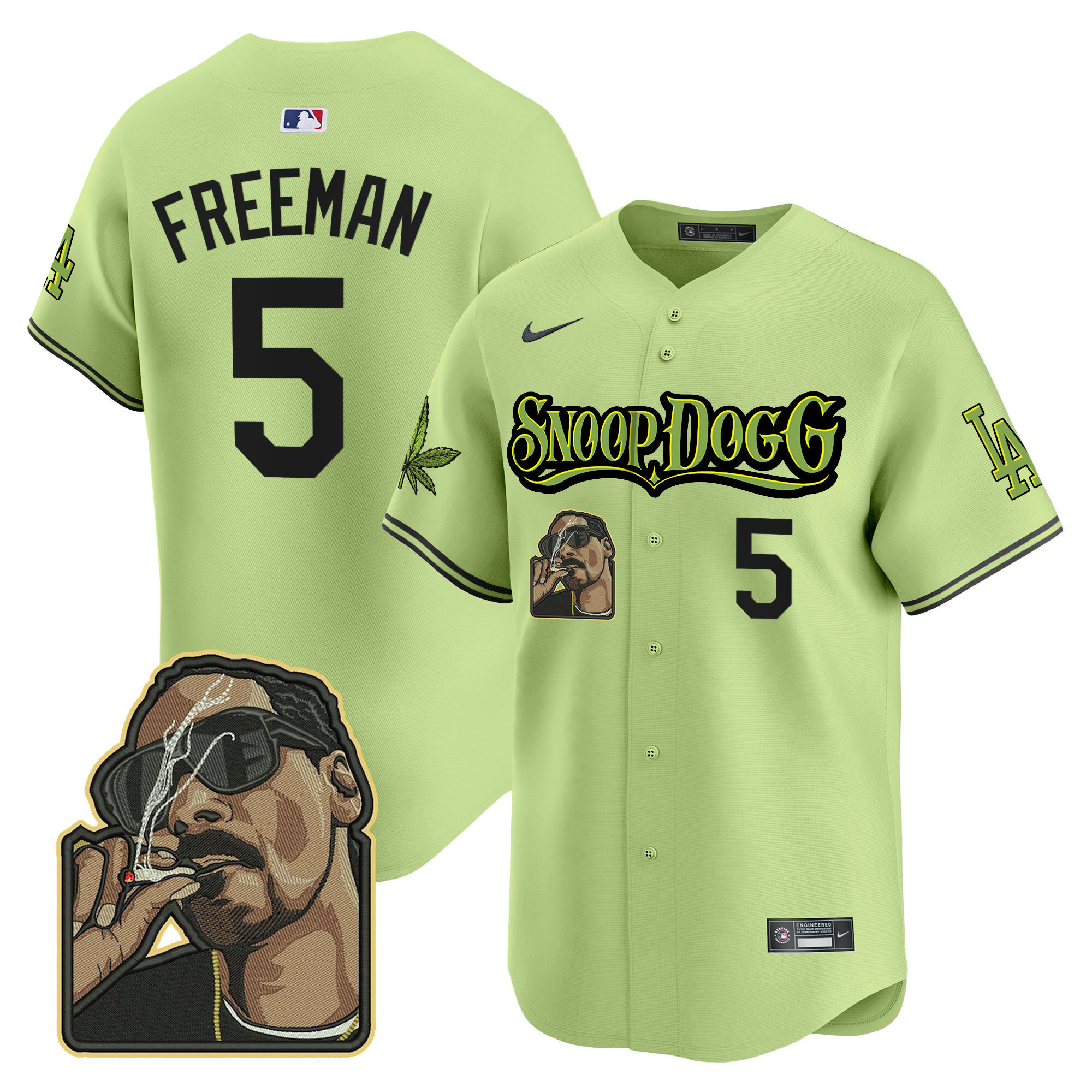 Men's Dodgers Snoop Dogg Vapor Premier Limited Jersey - Stitched