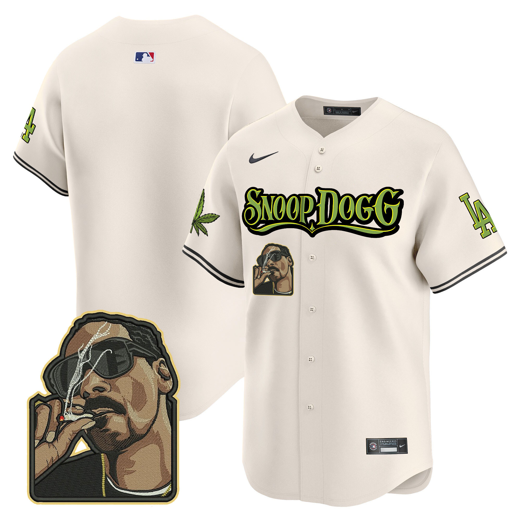 Men's Dodgers Snoop Dogg Vapor Premier Limited Jersey - Stitched